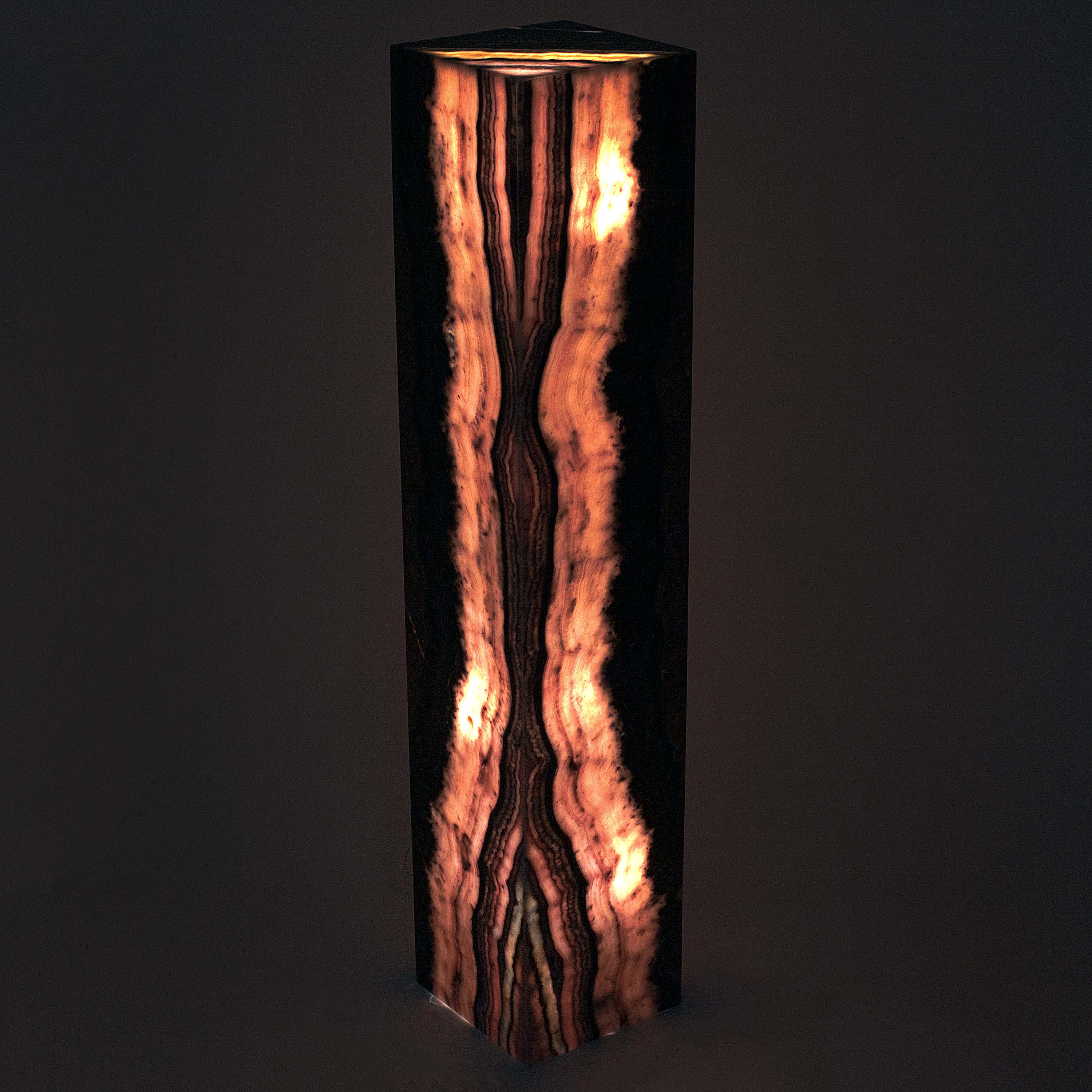 Kalifano Light Towers Natural Pink Onyx Lamp Light Tower from Mexico - 39" tall LT10020-PK.002