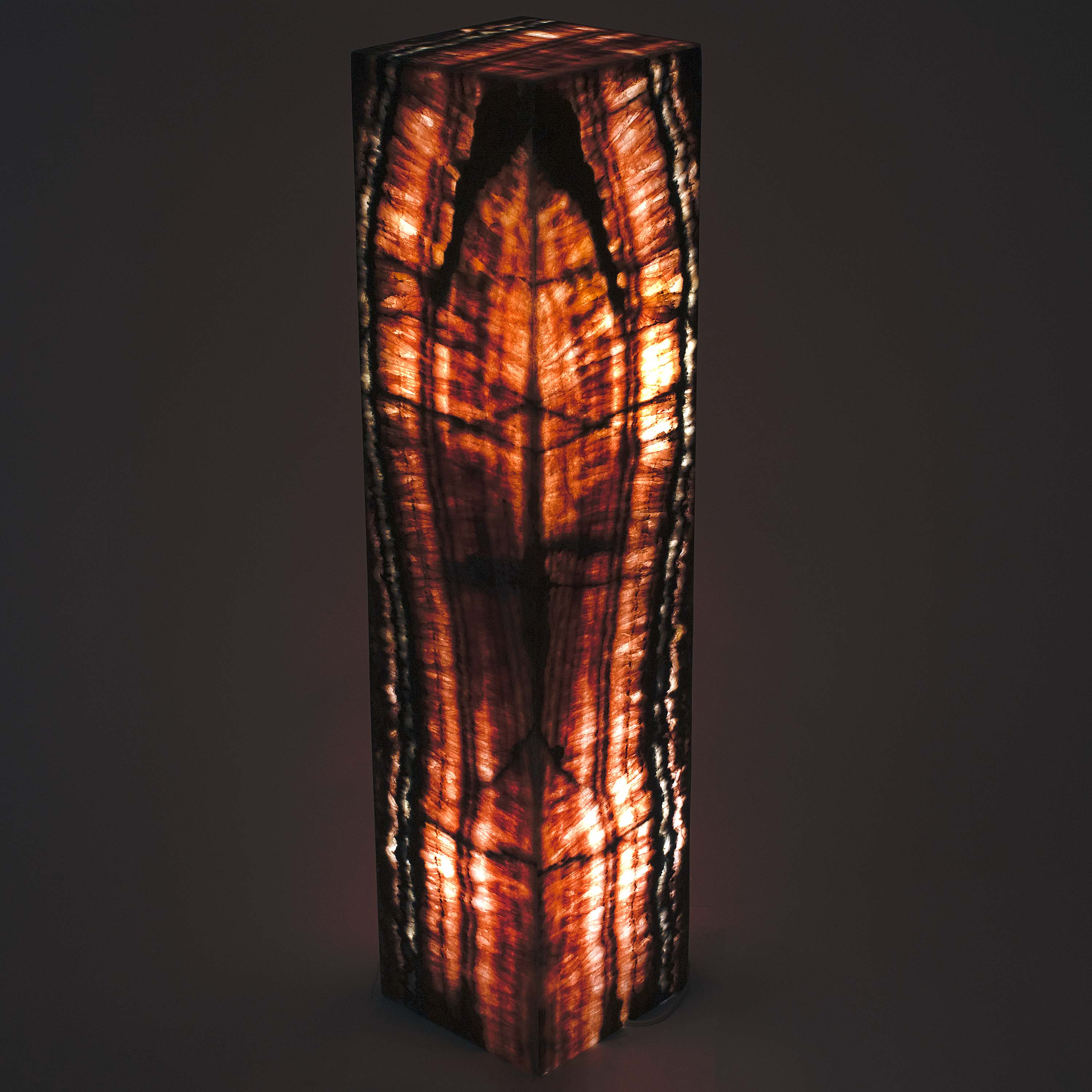 Kalifano Light Towers Natural Pink Onyx Lamp Light Tower from Mexico - 40" tall LT10023-PK.001