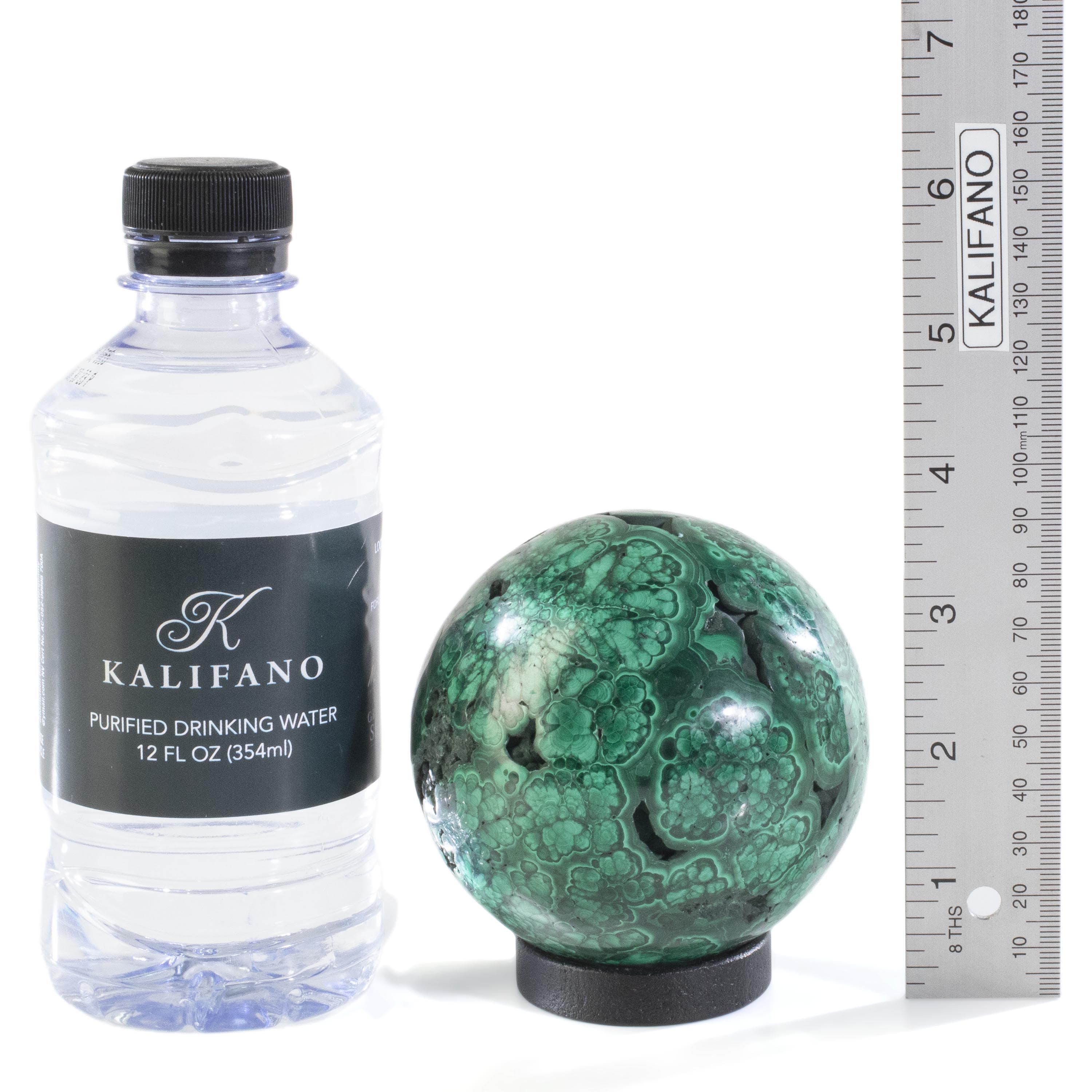 Kalifano Malachite Malachite Sphere Carving 3.5" / 1,130g SP2800-MA.001
