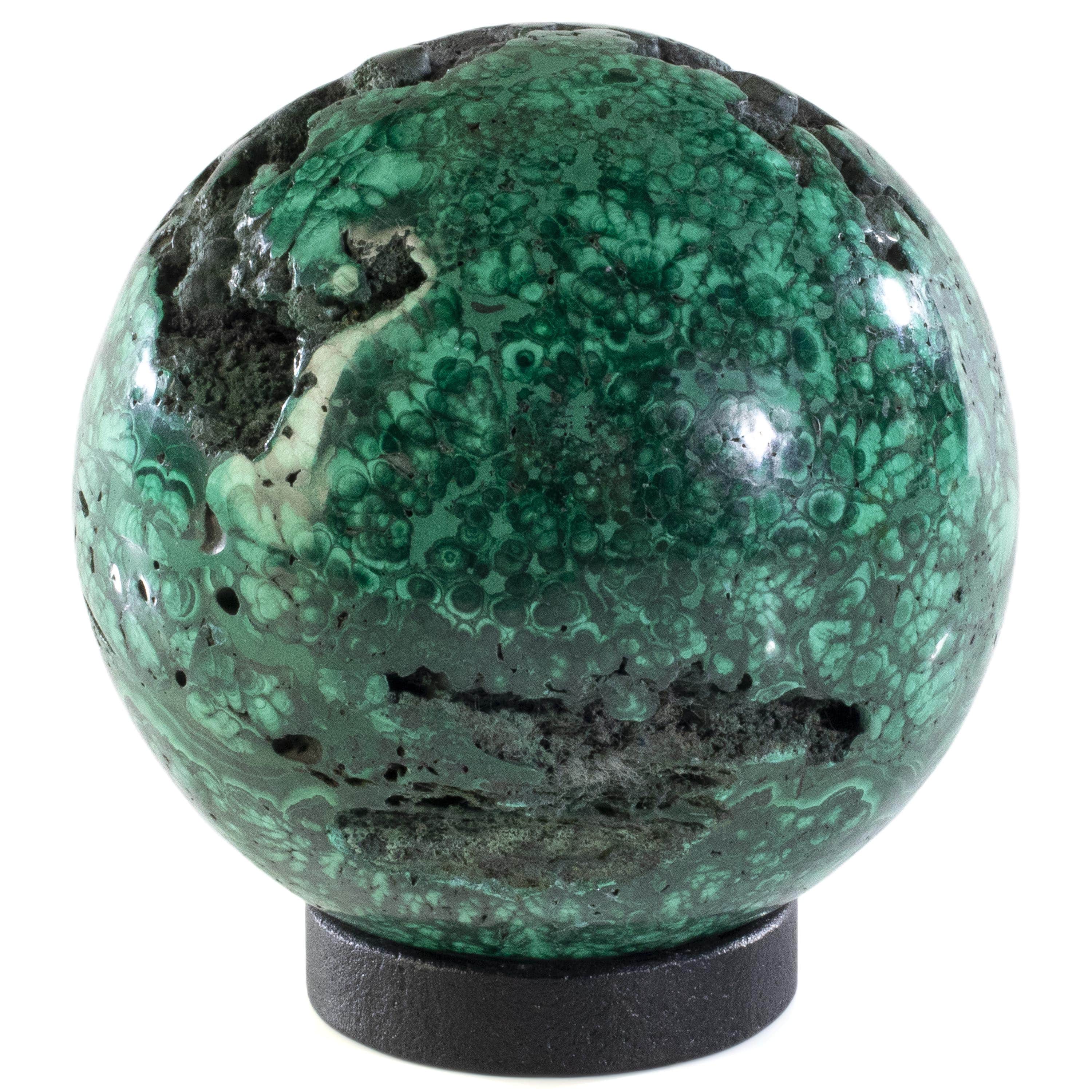 Kalifano Malachite Malachite Sphere Carving 3.5" / 1,160g SP2800-MA.002
