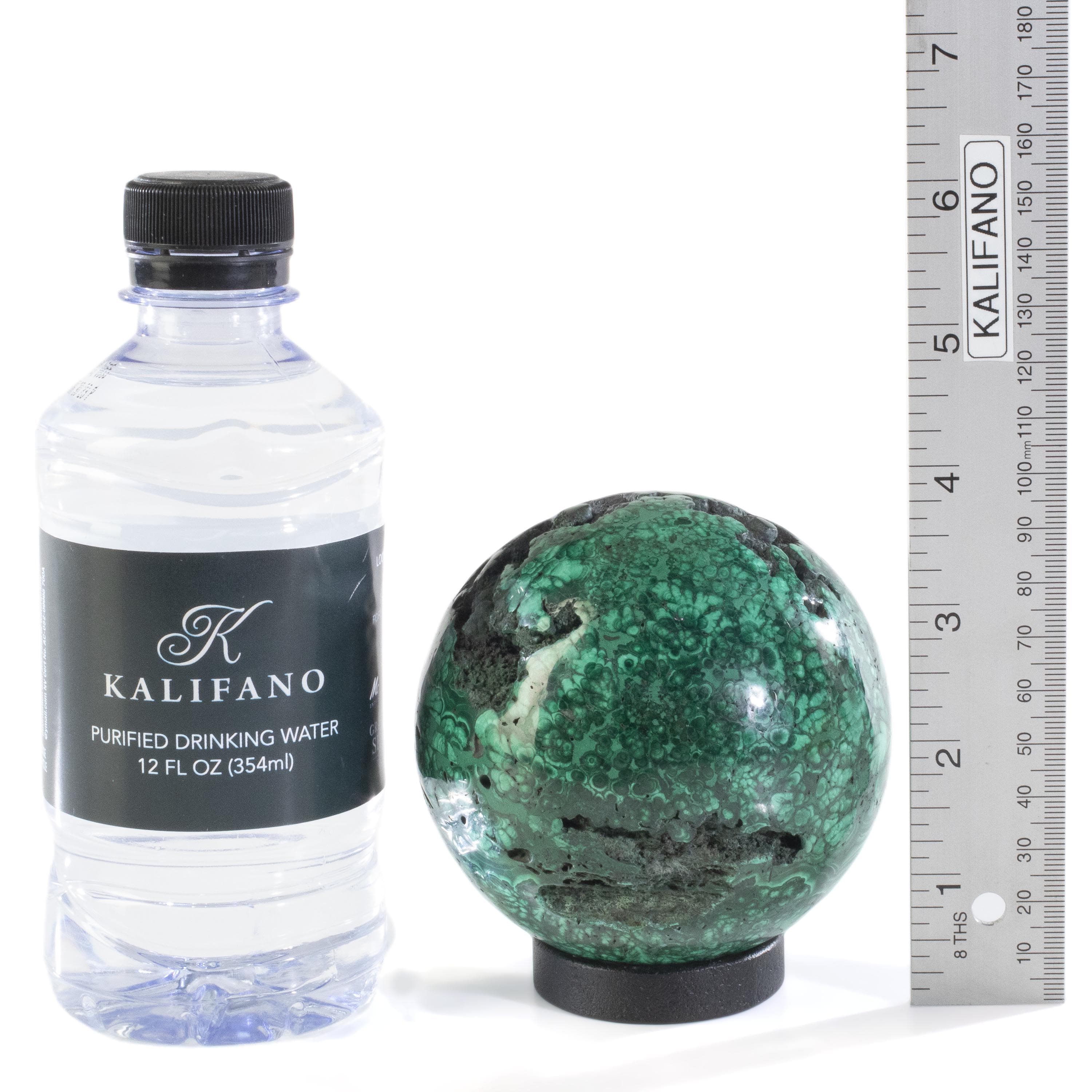 Kalifano Malachite Malachite Sphere Carving 3.5" / 1,160g SP2800-MA.002