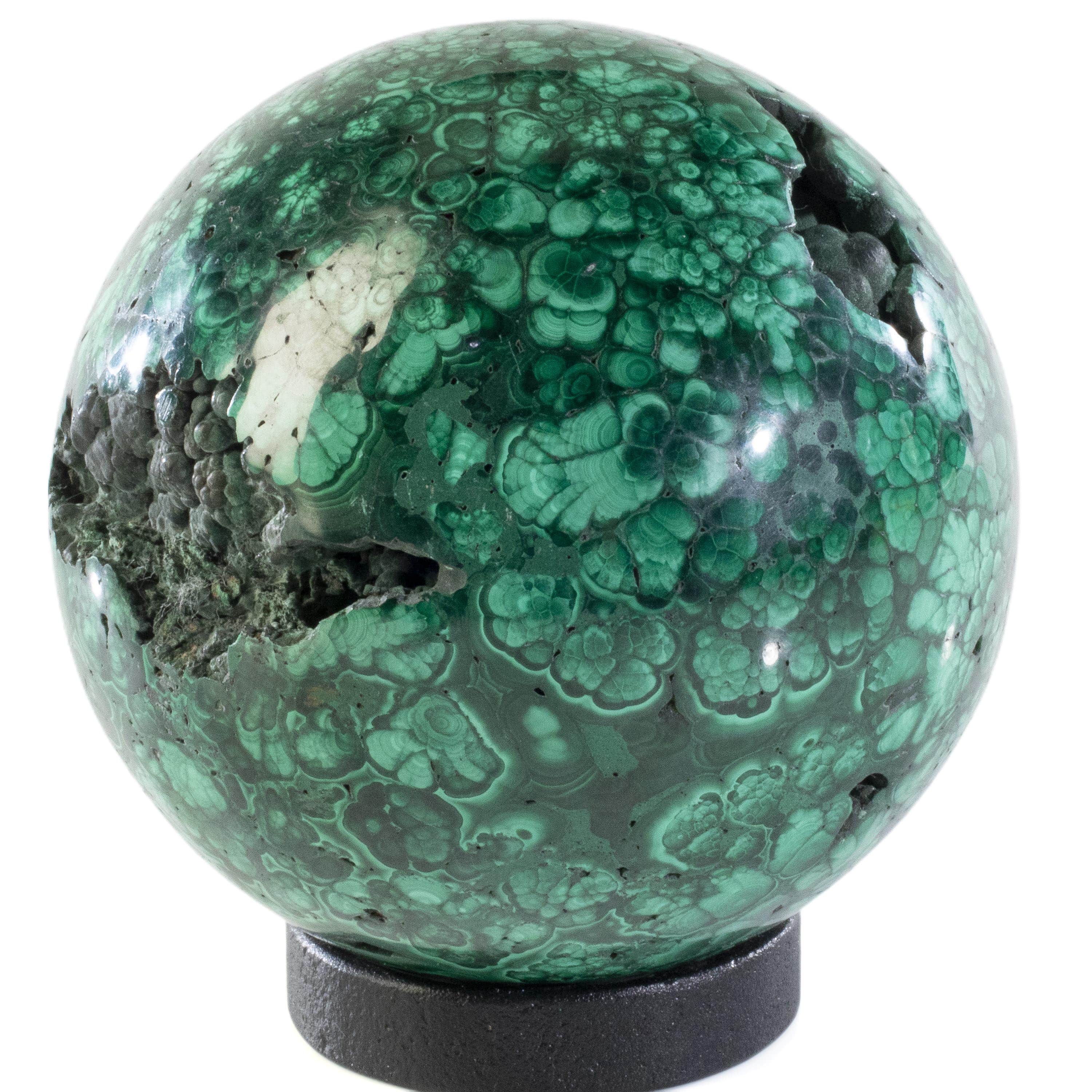 Kalifano Malachite Malachite Sphere Carving 3.5" / 1,240g SP3000-MA.001