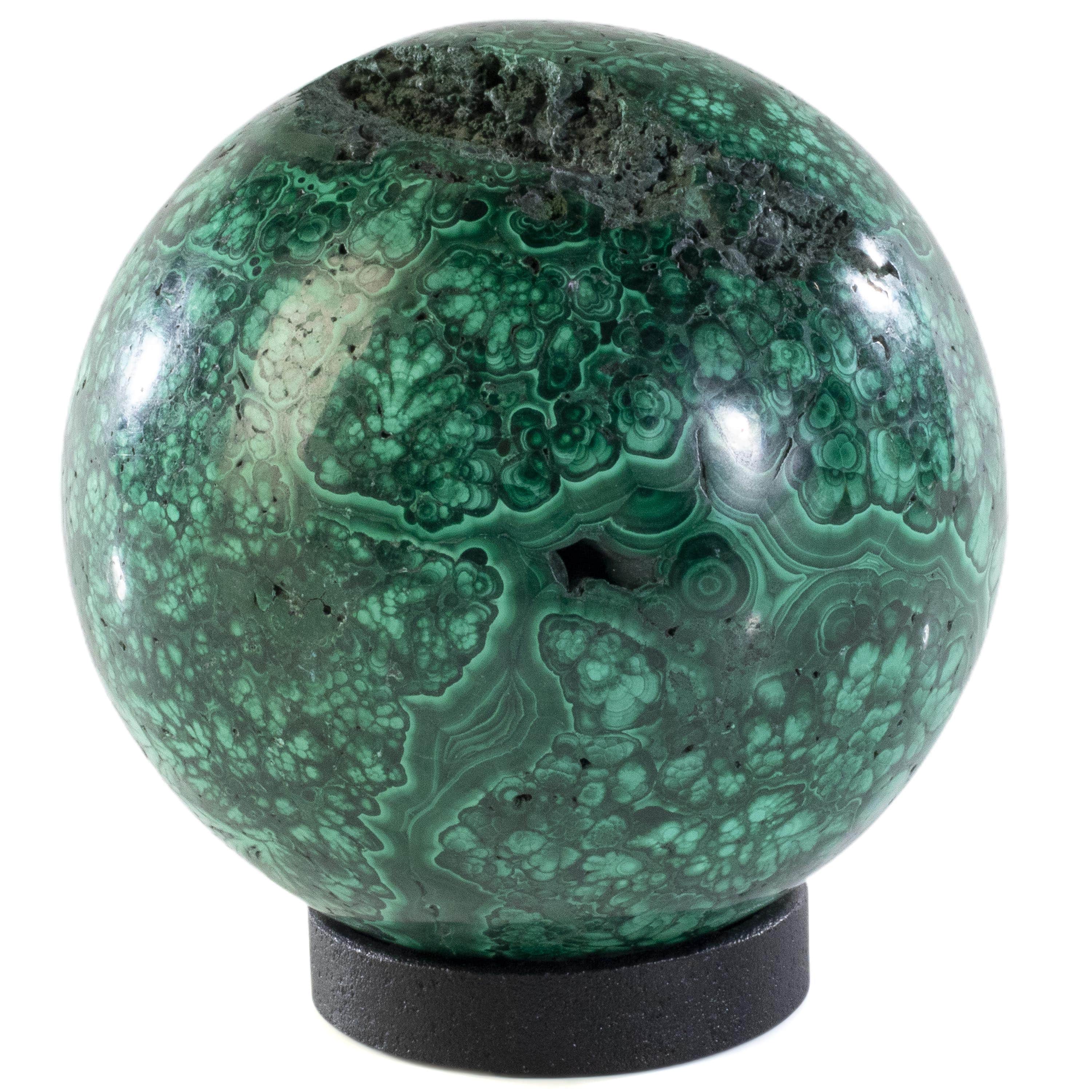 Kalifano Malachite Malachite Sphere Carving 3.5" / 1,320g SP3200-MA.001