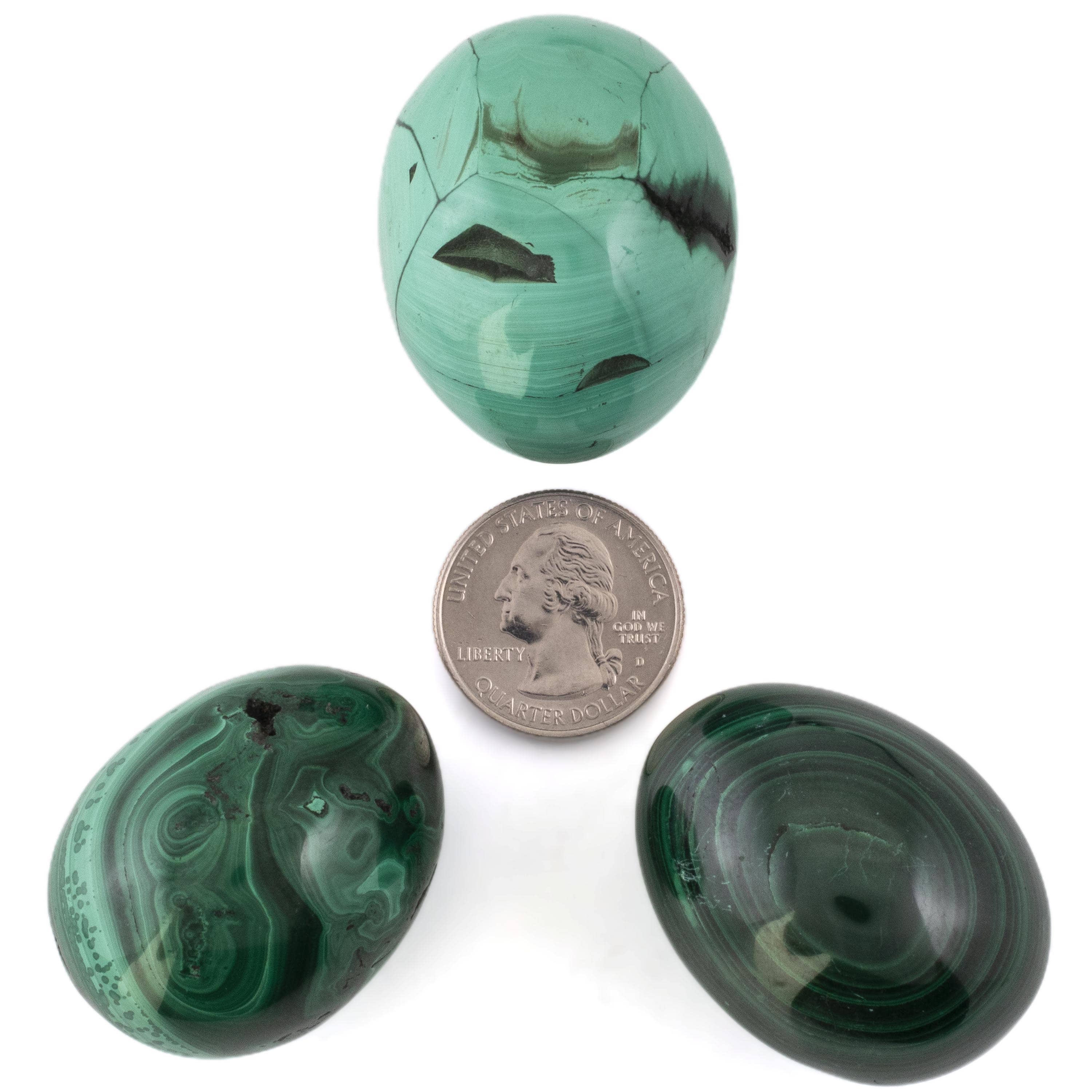 Kalifano Malachite Natural Malachite Egg Carving From Congo - 1.5" / 87g MAE200
