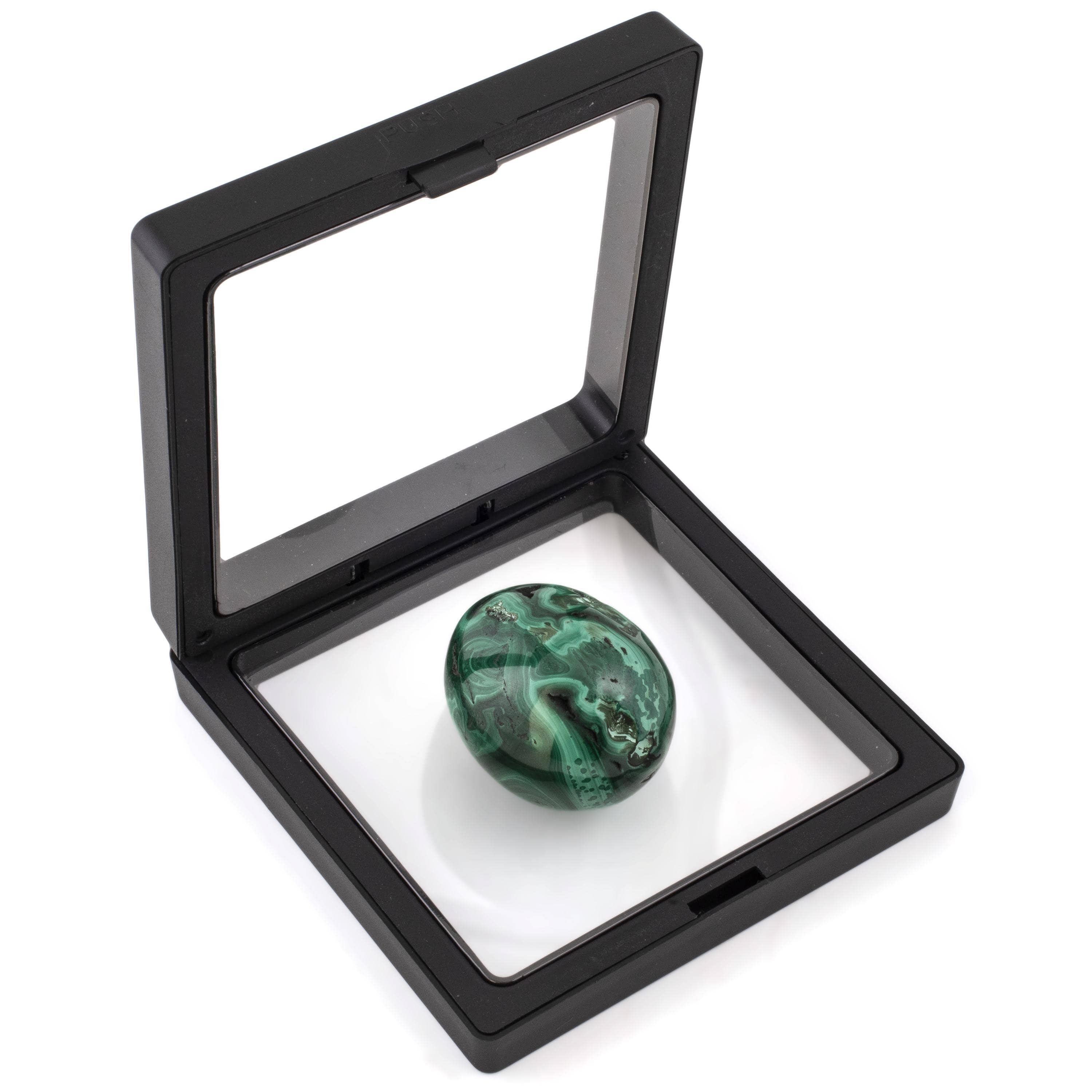 Kalifano Malachite Natural Malachite Egg Carving From Congo - 1.5" / 87g MAE200