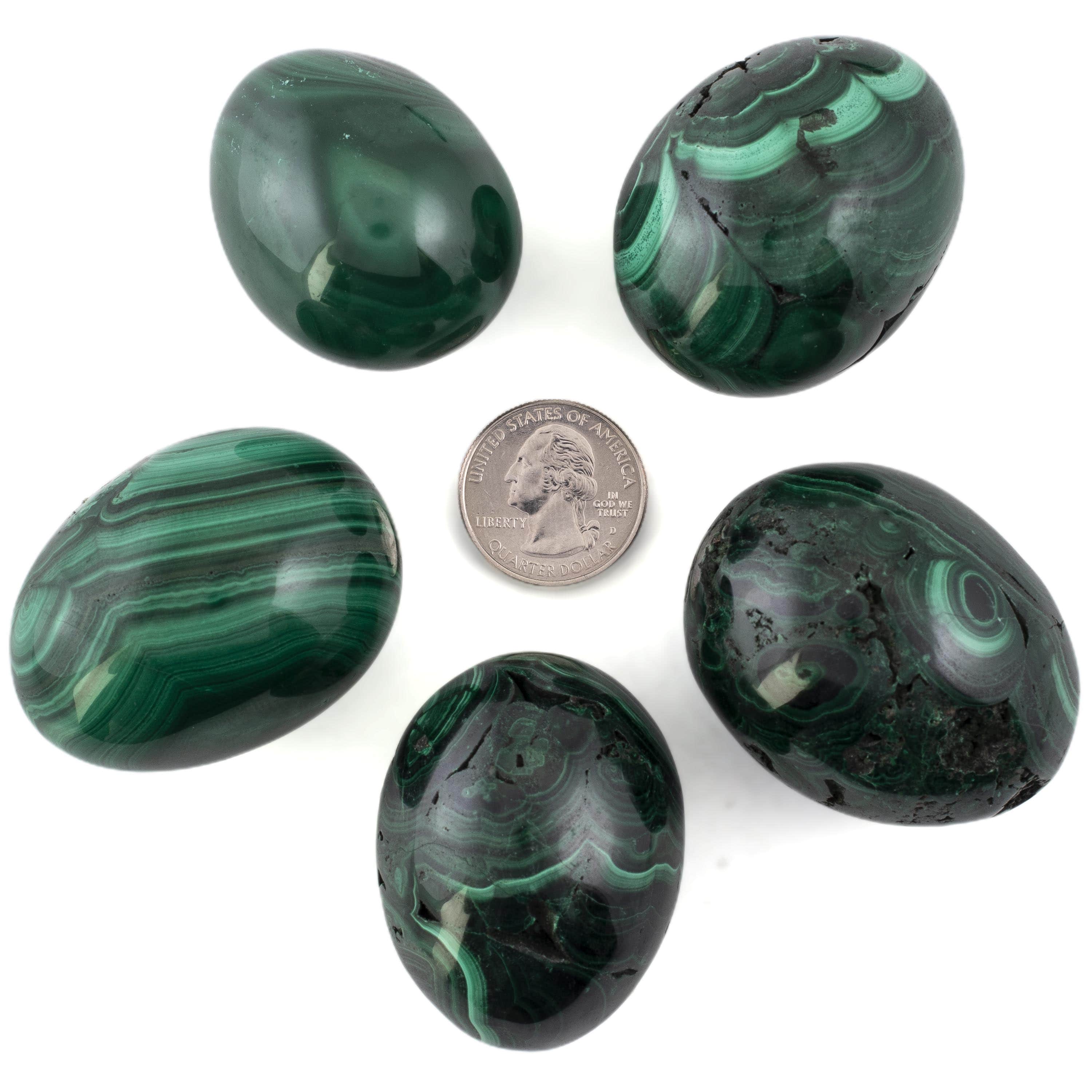 Kalifano Malachite Natural Malachite Egg Carving From Congo - 2" / 175g MAE400