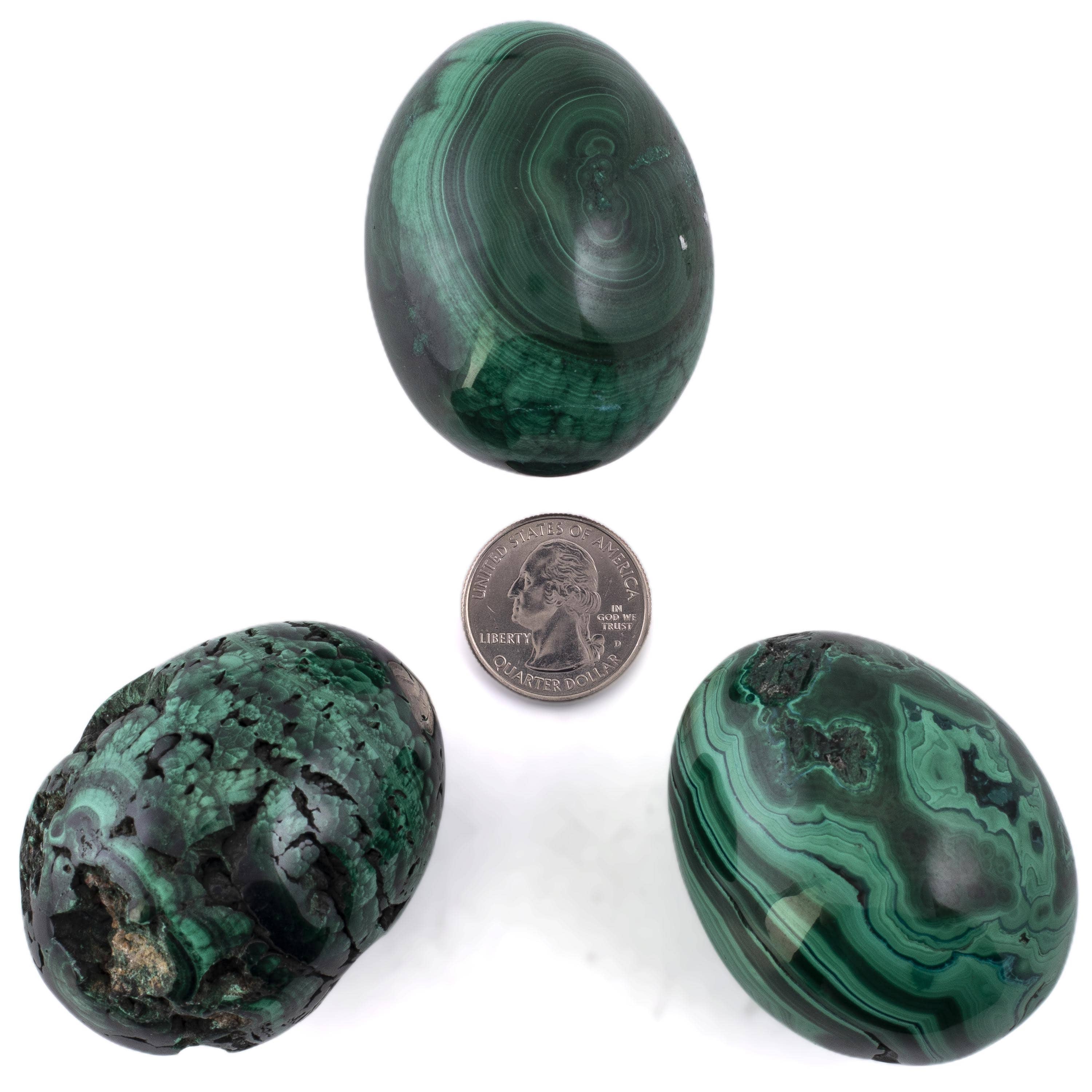 Kalifano Malachite Natural Malachite Egg Carving From Congo - 2.5" / 225g MAE550