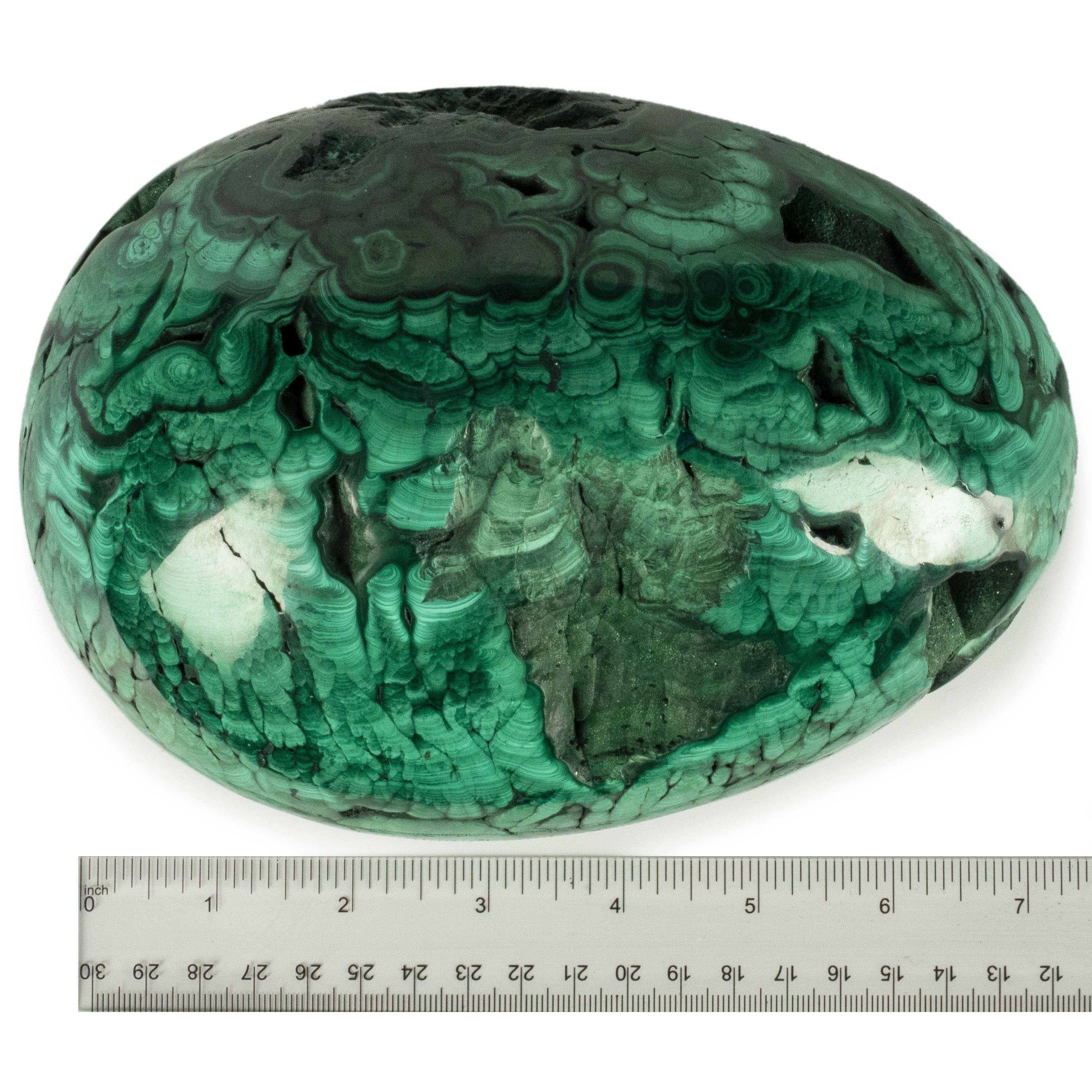 Kalifano Malachite Rare Natural Green Malachite Egg Carving from Congo - 7.5 in / 12.6 lbs MA14000.002