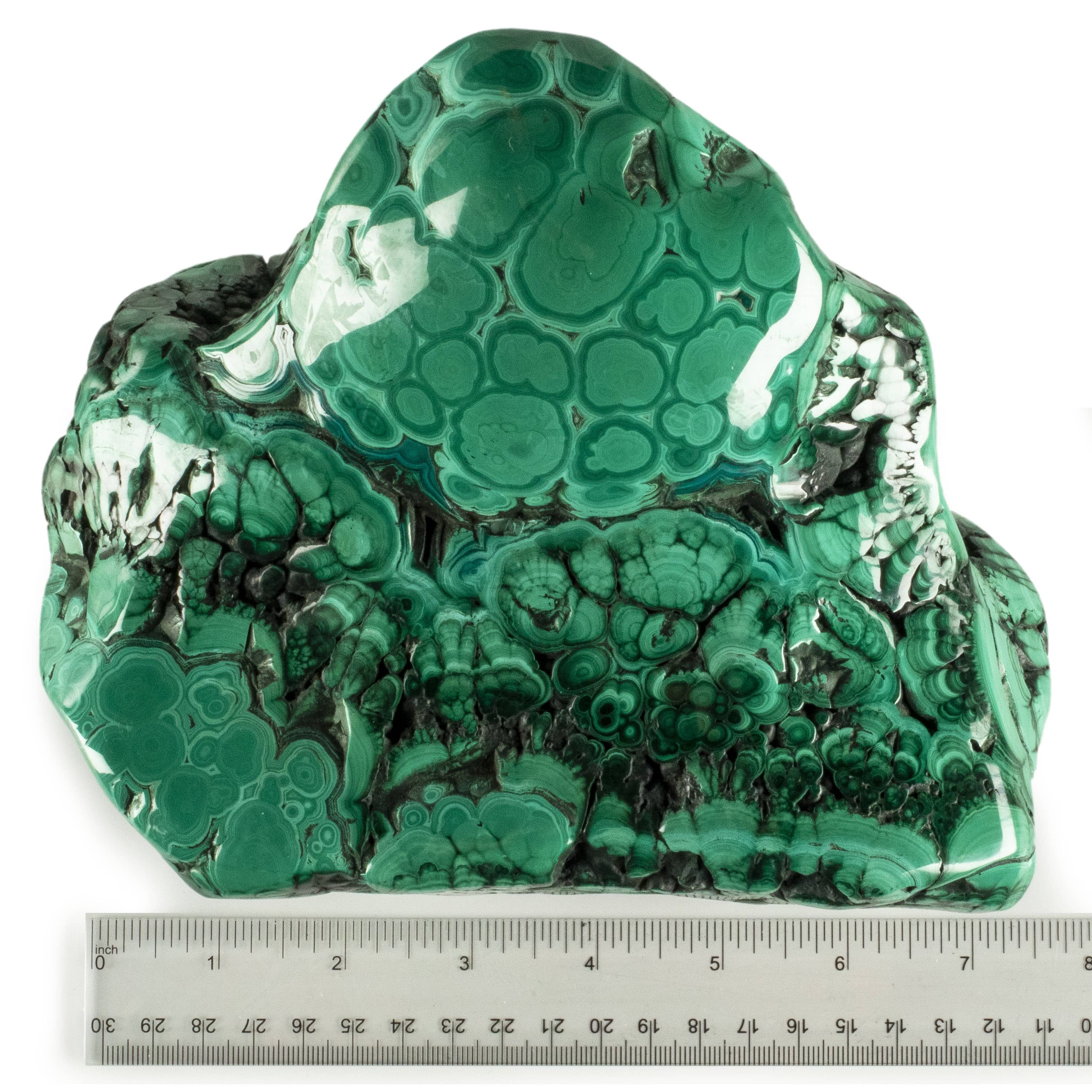 Kalifano Malachite Rare Natural Green Malachite Polished Freeform Specimen from Congo - 5.5 kg / 12.2 lbs MA3600.005