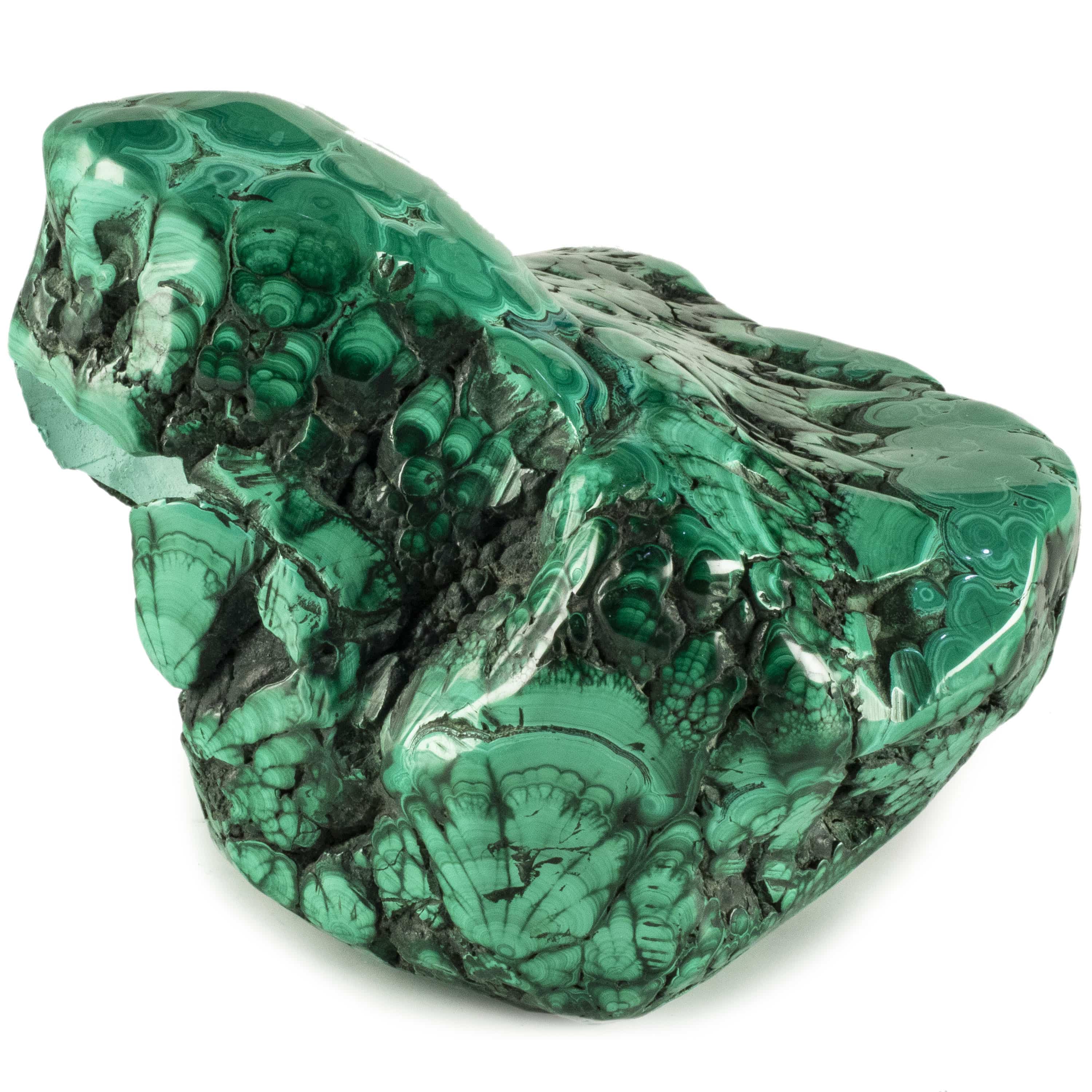 Kalifano Malachite Rare Natural Green Malachite Polished Freeform Specimen from Congo - 5.5 kg / 12.2 lbs MA3600.005