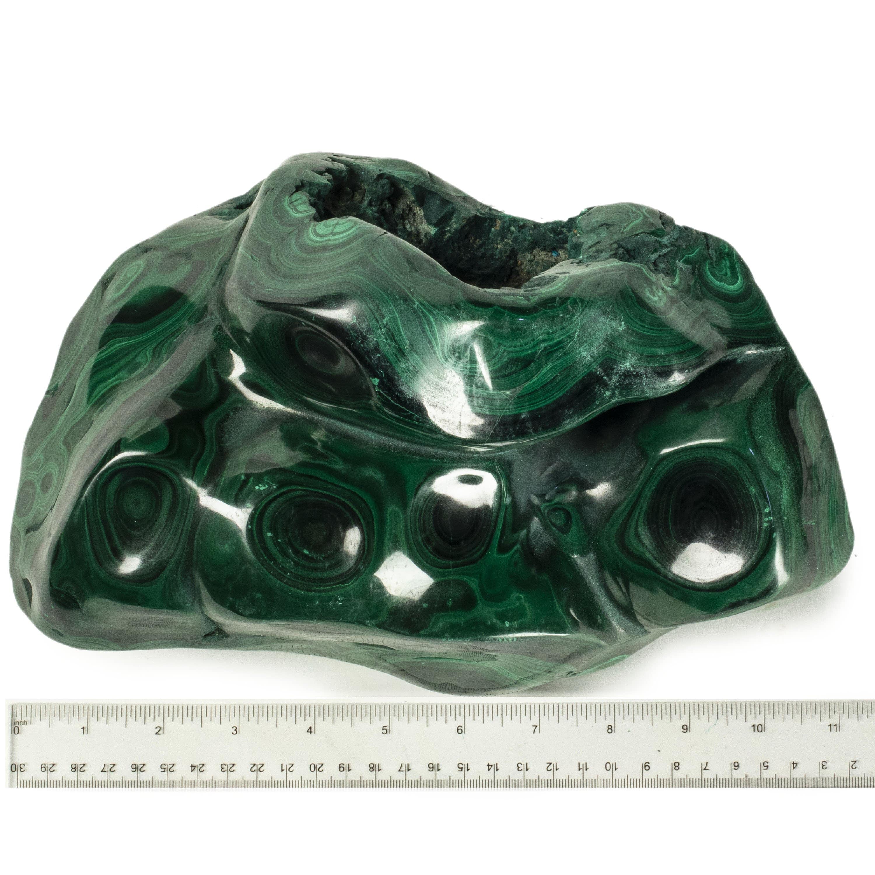 Kalifano Malachite Rare Natural Green Malachite Polished Freeform Specimen from Congo - 8.9 kg / 19.5 lbs MA5850.001