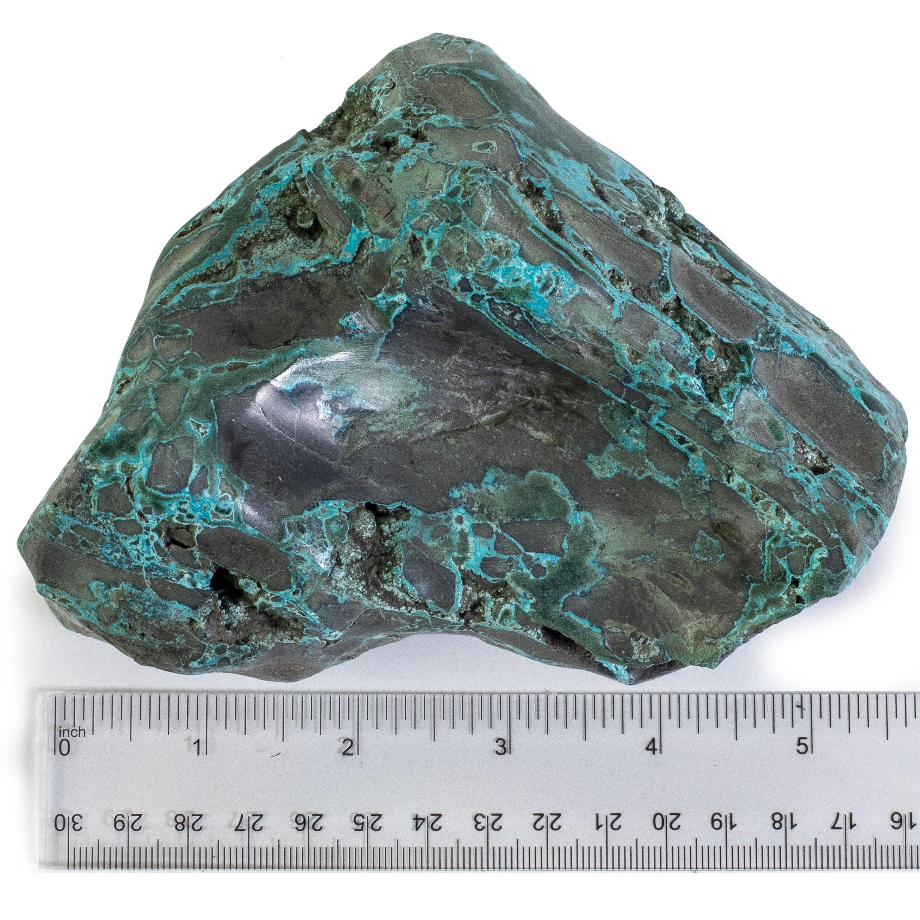 Kalifano Malachite Rare Natural Green Malachite with Blue Chrysocolla Freeform Specimen from Congo - 0.7 kg / 1.4 lbs MAC500.007