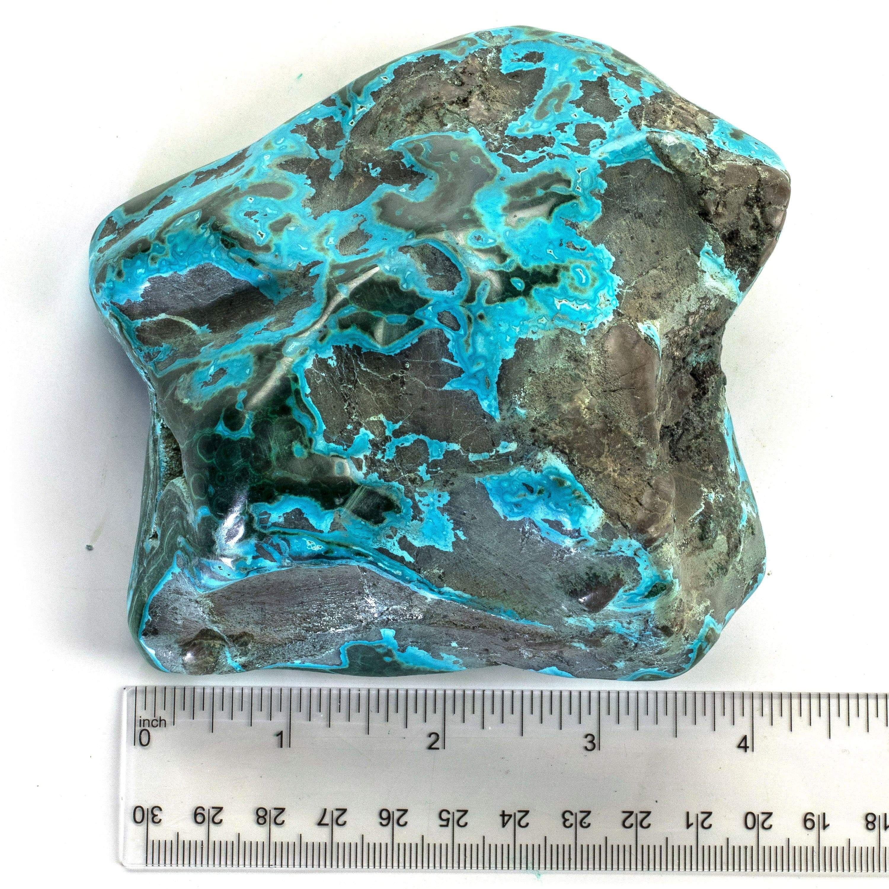 Kalifano Malachite Rare Natural Green Malachite with Blue Chrysocolla Freeform Specimen from Congo - 0.9 kg / 1.9 lbs MAC900.003