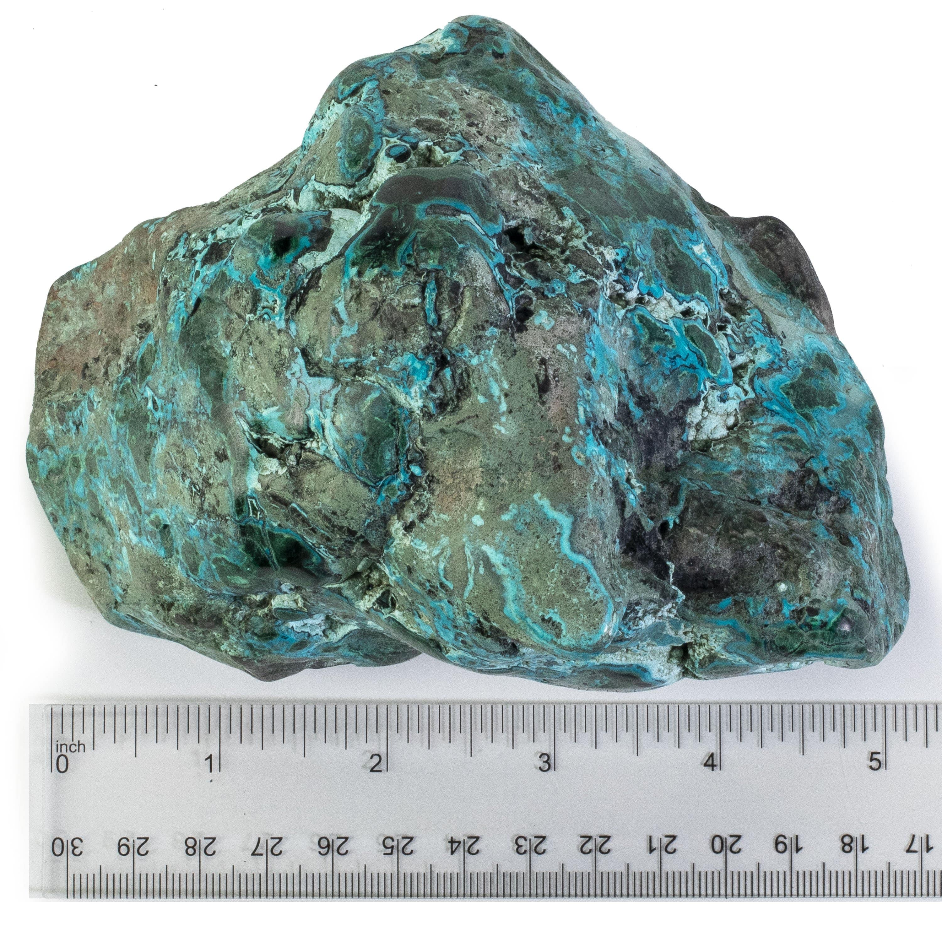 Kalifano Malachite Rare Natural Green Malachite with Blue Chrysocolla Freeform Specimen from Congo - 1.1 kg / 2.3 lbs MAC800.004