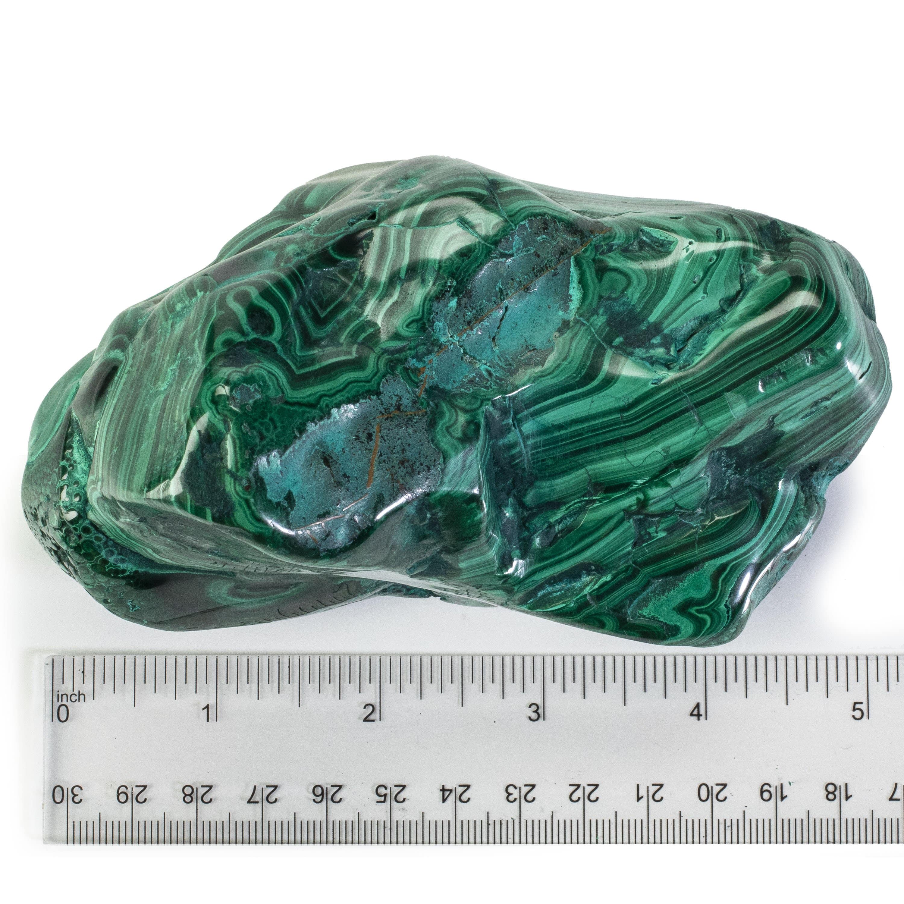 Kalifano Malachite Rare Natural Green Malachite with Blue Chrysocolla Freeform Specimen from Congo - 1.1 kg / 2.4 lbs MAC1100.003