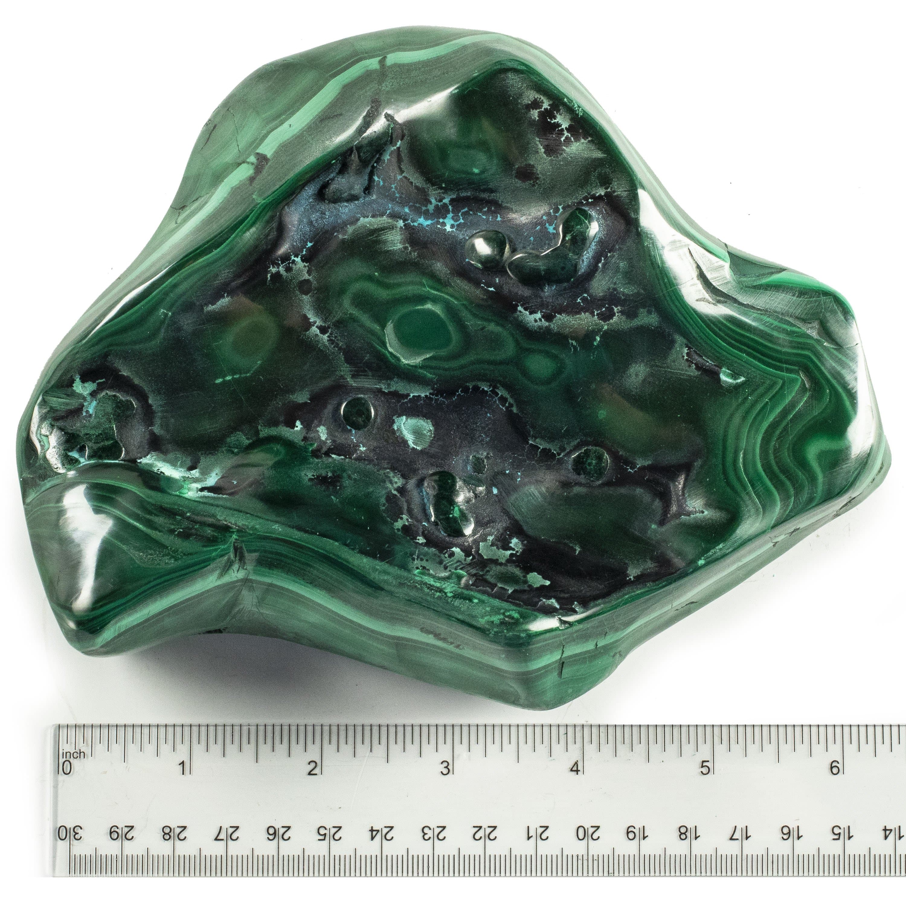 Kalifano Malachite Rare Natural Green Malachite with Blue Chrysocolla Freeform Specimen from Congo - 1.6 kg / 3.5 lbs MAC1100.006