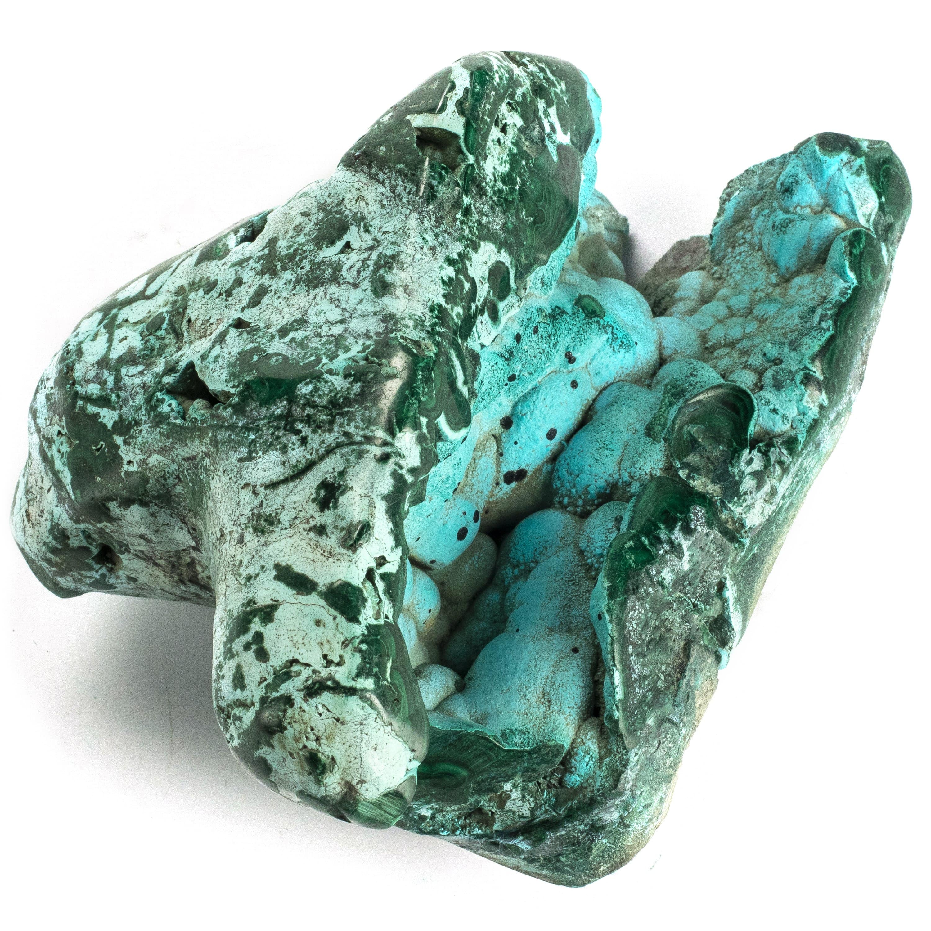 Kalifano Malachite Rare Natural Green Malachite with Blue Chrysocolla Freeform Specimen from Congo - 1 kg / 2.1 lbs MAC850.003