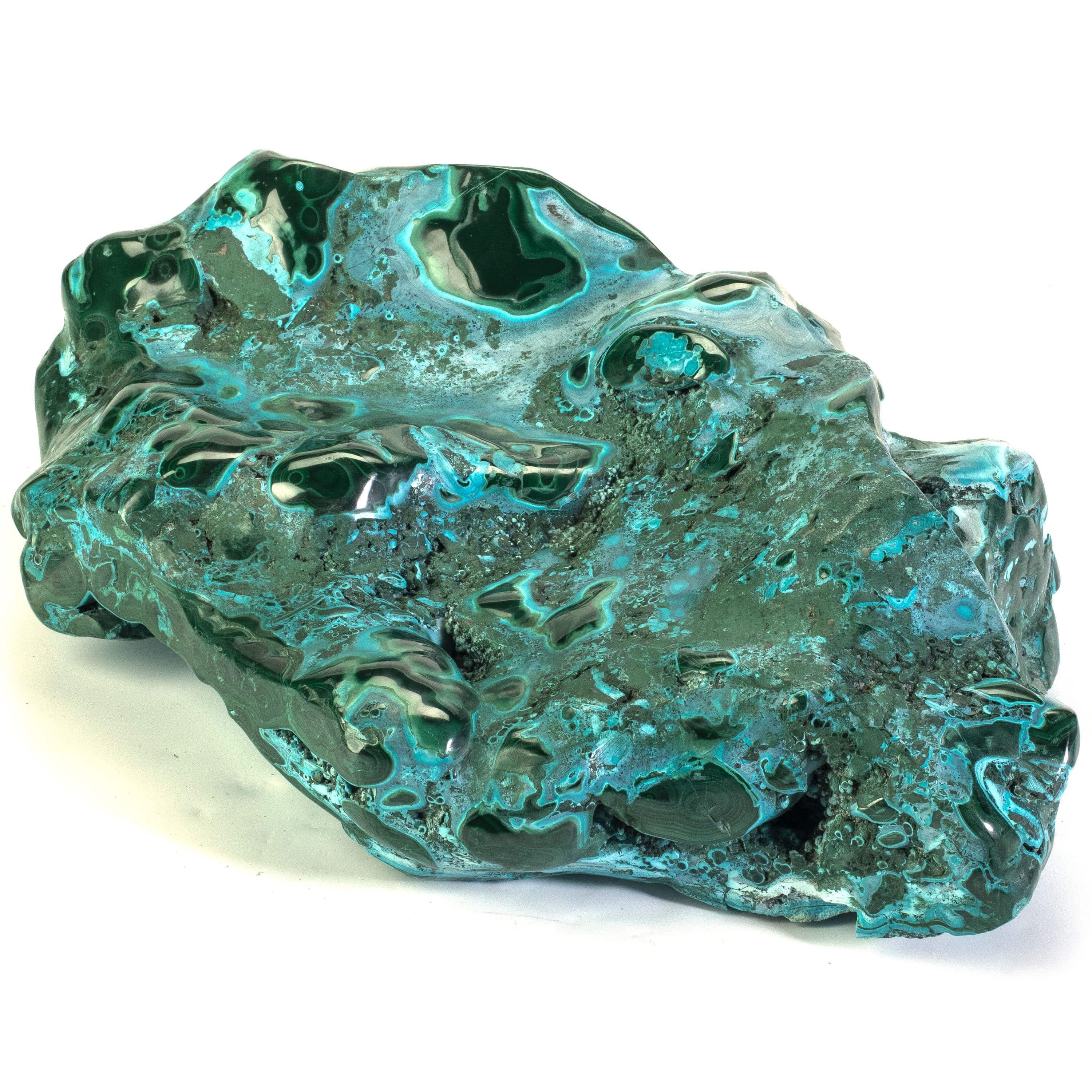 Kalifano Malachite Rare Natural Green Malachite with Blue Chrysocolla Freeform Specimen from Congo - 12.6 kg / 27.8 lbs MAC11900.001