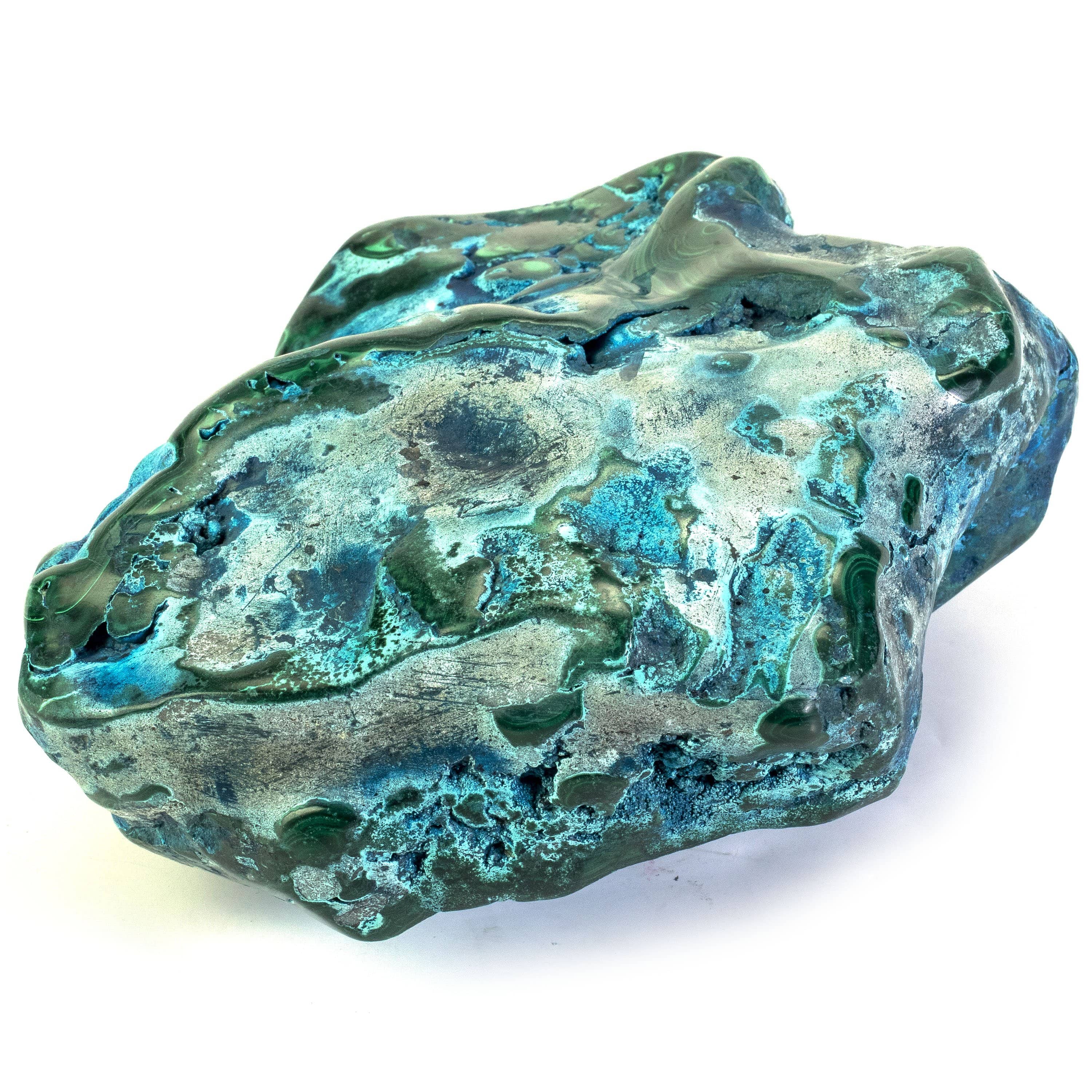 Kalifano Malachite Rare Natural Green Malachite with Blue Chrysocolla Freeform Specimen from Congo - 2.3 kg / 5 lbs MAC1800.003