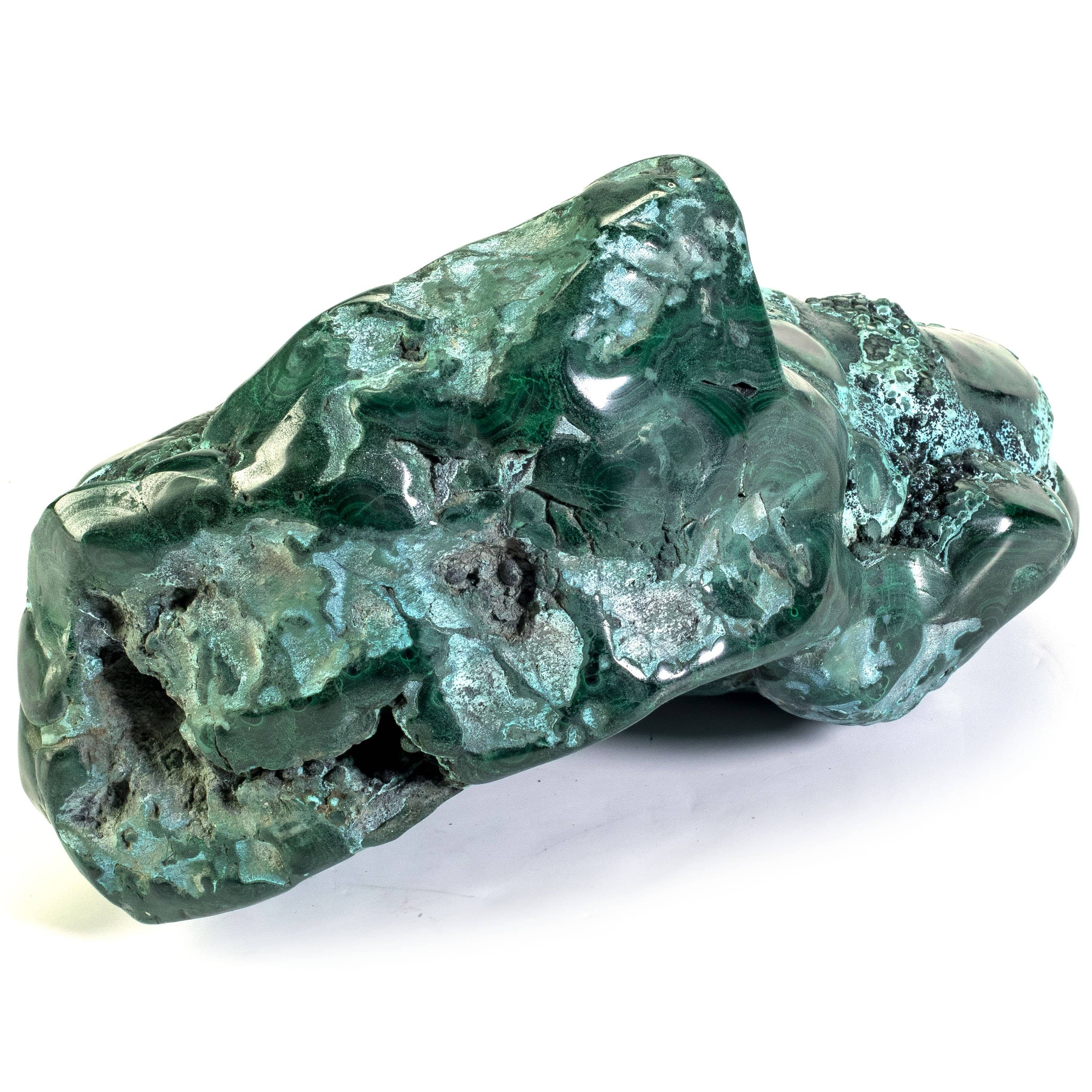 Kalifano Malachite Rare Natural Green Malachite with Blue Chrysocolla Freeform Specimen from Congo - 3.5 kg / 7.6 lbs MAC3200.001