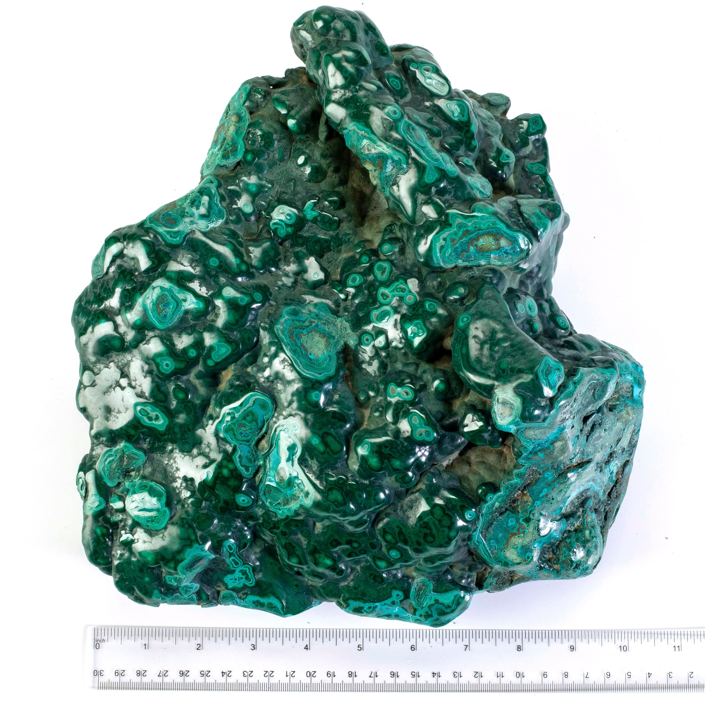 Kalifano Malachite Rare Natural Green Malachite with Blue Chrysocolla Freeform Specimen from Congo - 6.4 kg / 14 lbs MAC5600.001