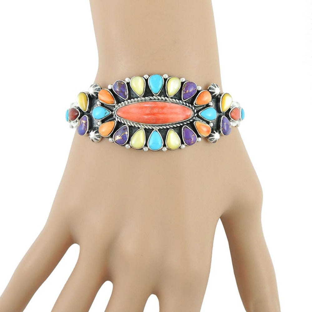 KALIFANO Multi Gemstone Bracelet Sterling Silver KB5494-C71