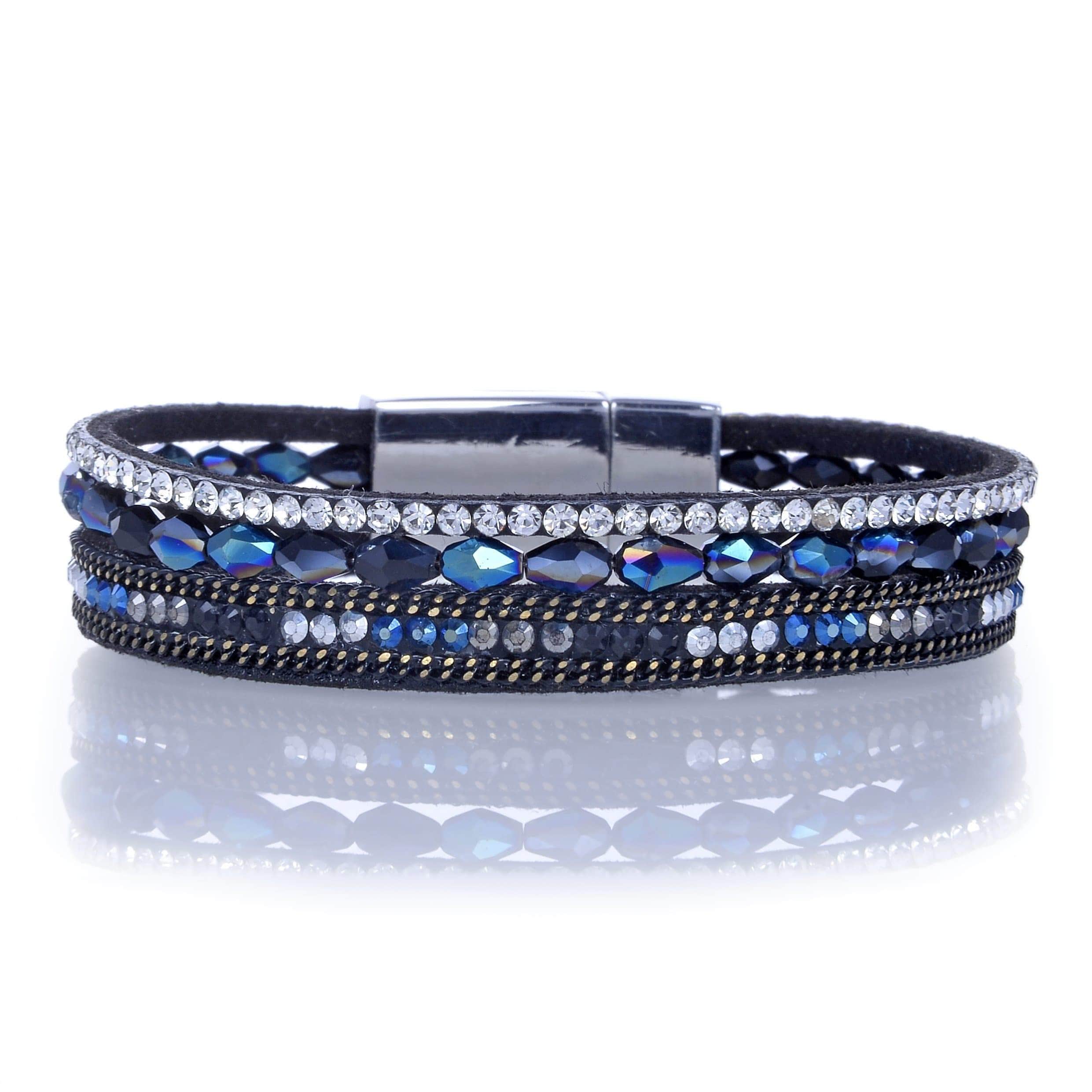 Lola & Grace bracelet LOLAANDGRACE gray SWAROVSKI SLAKE 5005145, genuine  leather bracelet with Swarovski crystals® - AliExpress