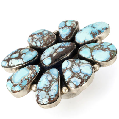 Kalifano Native American Jewelry 10.5 Paul Livingston Navajo Golden Hills Turquoise USA Native American Made 925 Sterling Silver Ring NAR4500.001.105