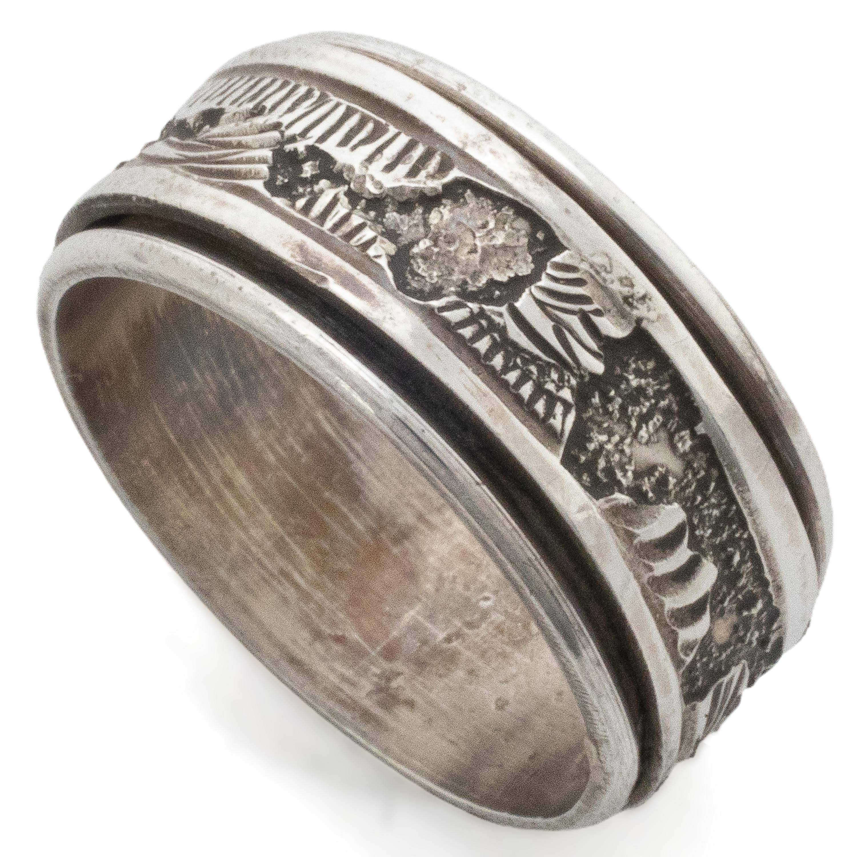 Kalifano Native American Jewelry 11 Elaine Becenti Navajo Freeform USA Native American Made 925 Sterling Silver Ring NAR200.028.11