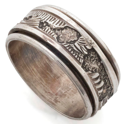 Kalifano Native American Jewelry 11 Elaine Becenti Navajo Freeform USA Native American Made 925 Sterling Silver Ring NAR200.028.11