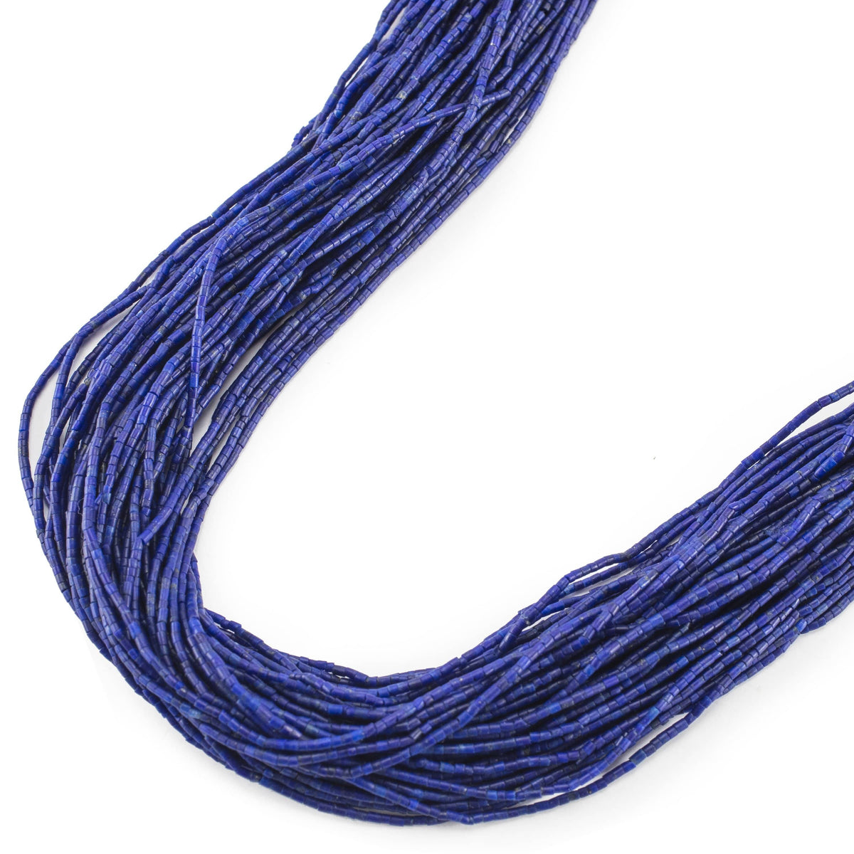 Kalifano Native American Jewelry 18" Fifty Strand Lapis USA Native American Made 925 Sterling Silver Necklace NAN4500.001