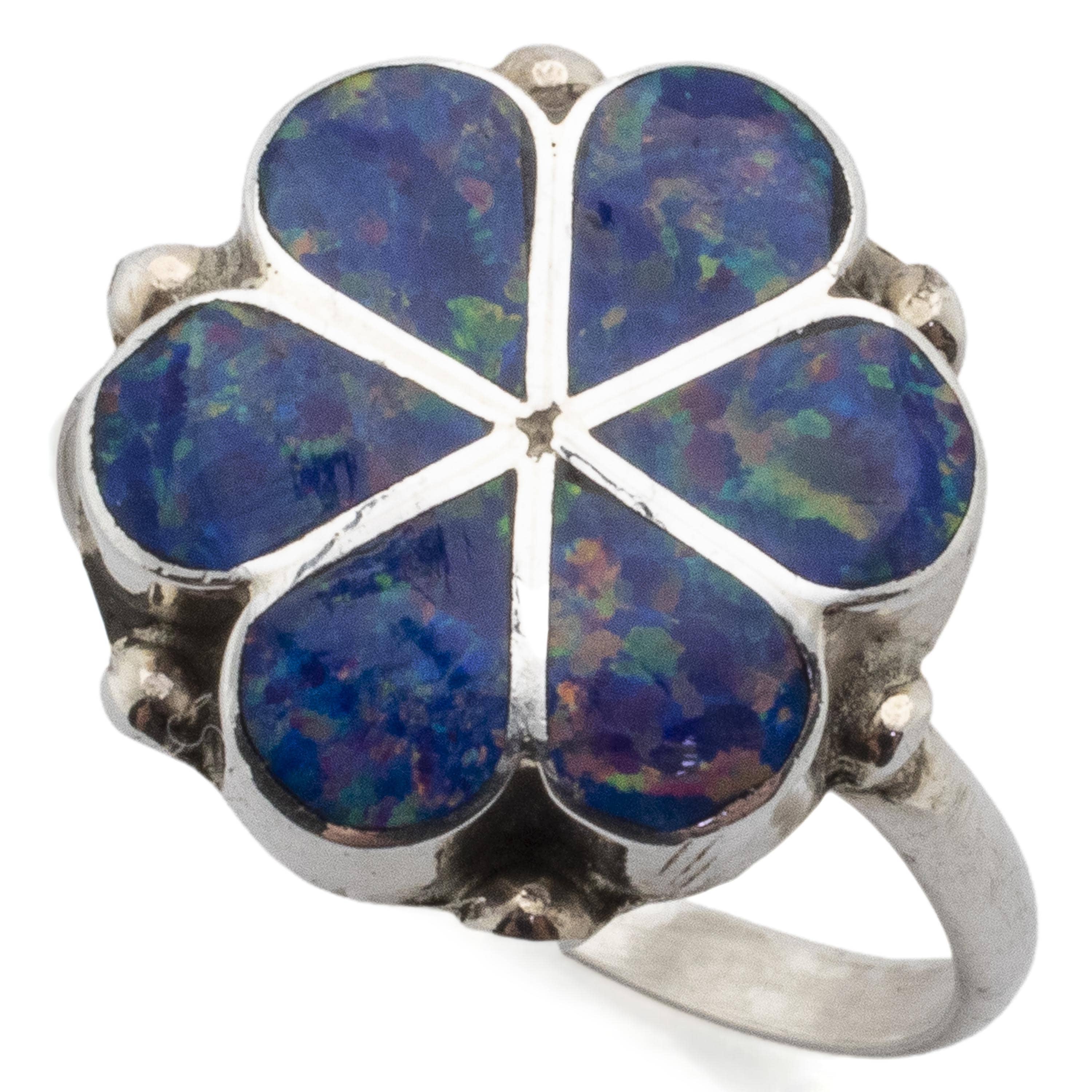 Flower Ring (Size 7.5) w/Opal Inlay – The Crafty Cooper