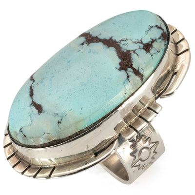 Kalifano Native American Jewelry 6.5 Steven Nez Navajo Golden Hills Turquoise USA Native American Made 925 Sterling Silver Ring NAR1200.050.65