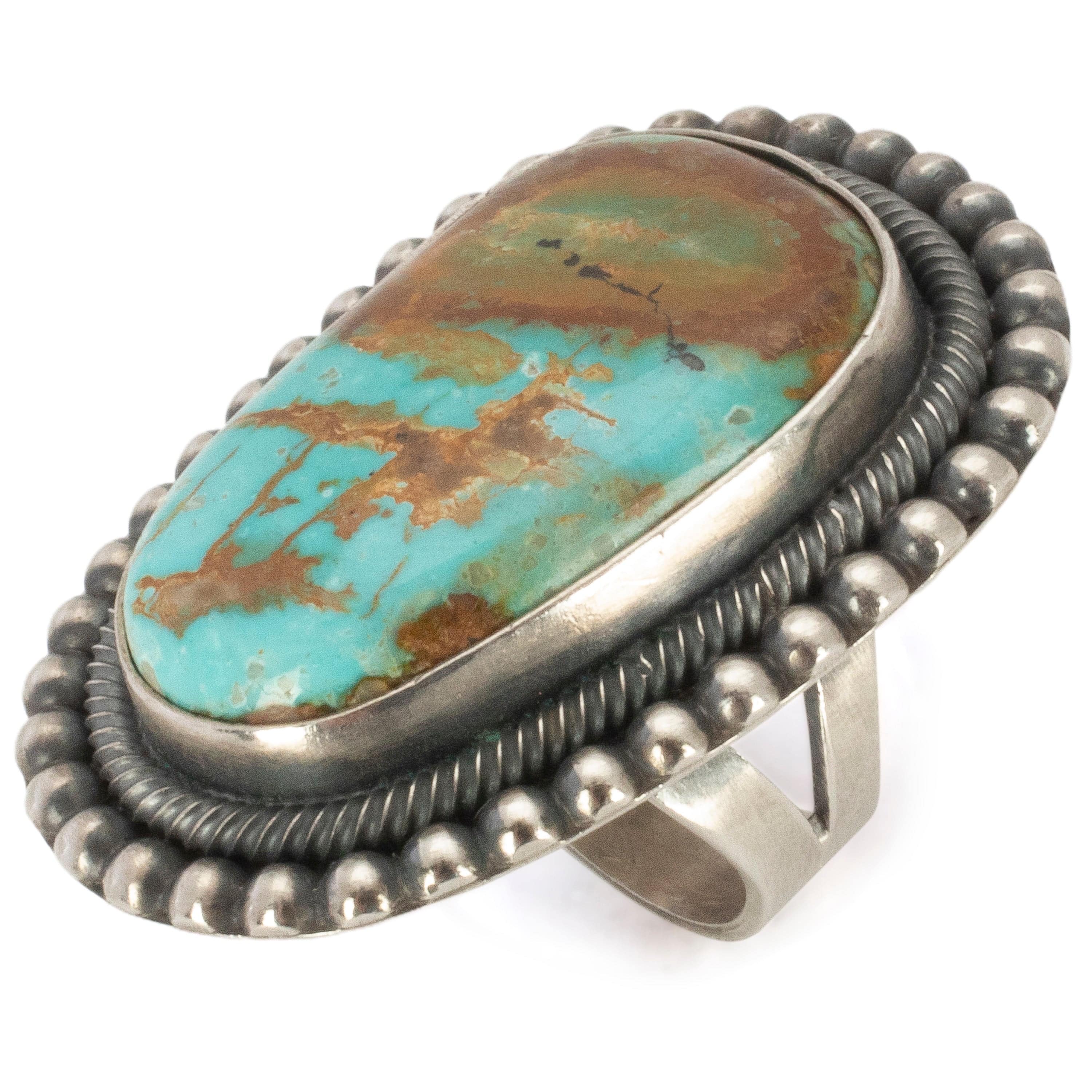 Readda Begay Navajo Royston Turquoise USA Native American Made 925 Sterling Silver Ring