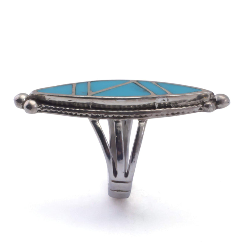 Kalifano Native American Jewelry 6 Sleeping Beauty Turquoise USA Native American Made 925 Sterling Silver Ring NAR200.003.6