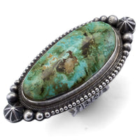 Apache Turquoise Native American Made 925 Sterling Silver Ring Main Image