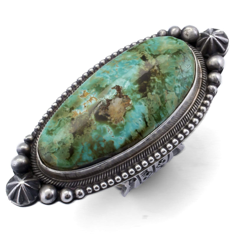 Kalifano Native American Jewelry 7 Apache Turquoise Native American Made 925 Sterling Silver Ring NAR1500.001.7