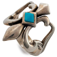 Kingman Turquoise USA Native American Made 925 Sterling Silver Ring Main Image