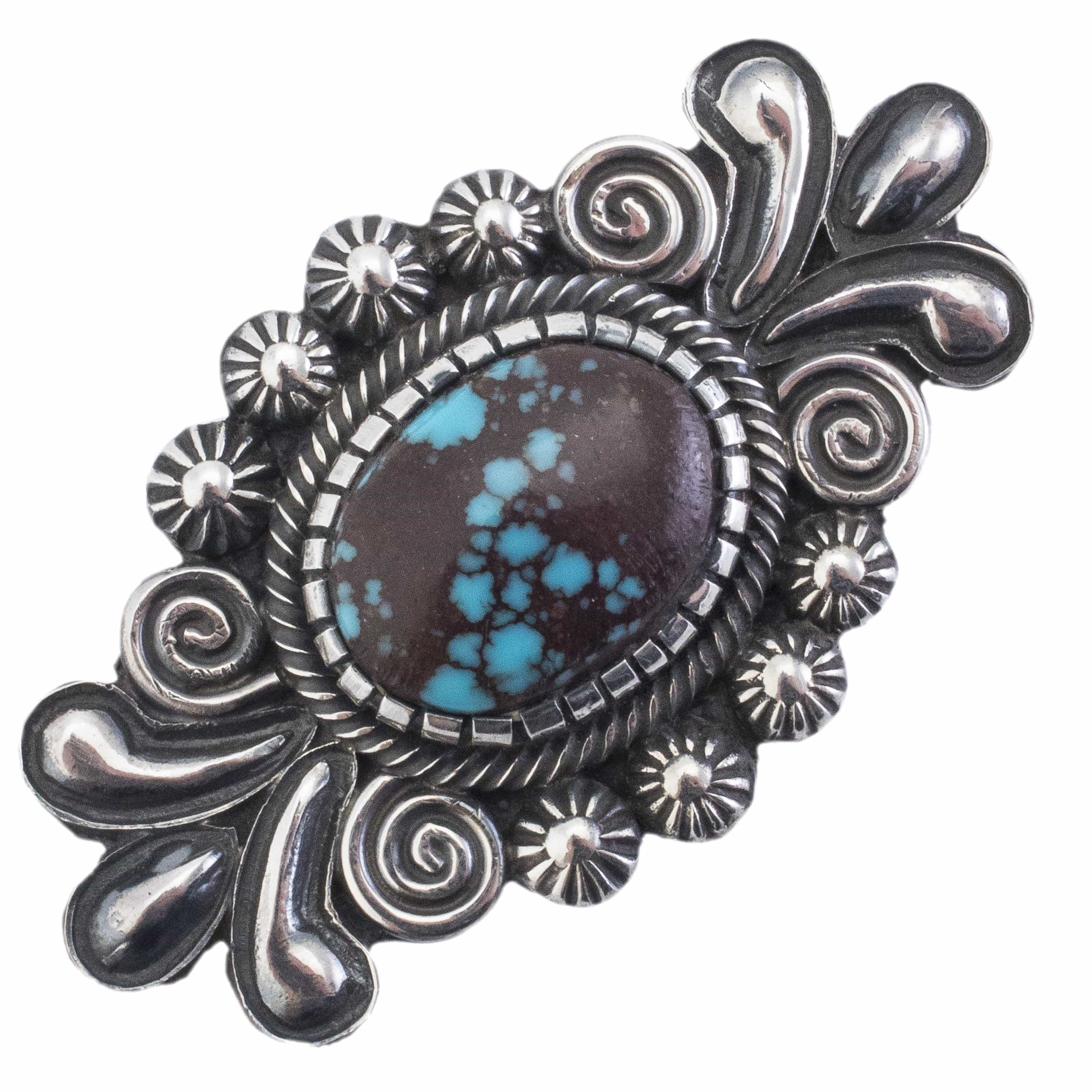 Kalifano Native American Jewelry 7 Leon Martinez Egyptian Prince Turquoise USA Native American Made 925 Sterling Silver Ring NAR3800.001.7