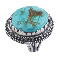 Royston Turquoise USA Native American Made 925 Sterling Silver Ring Main Image