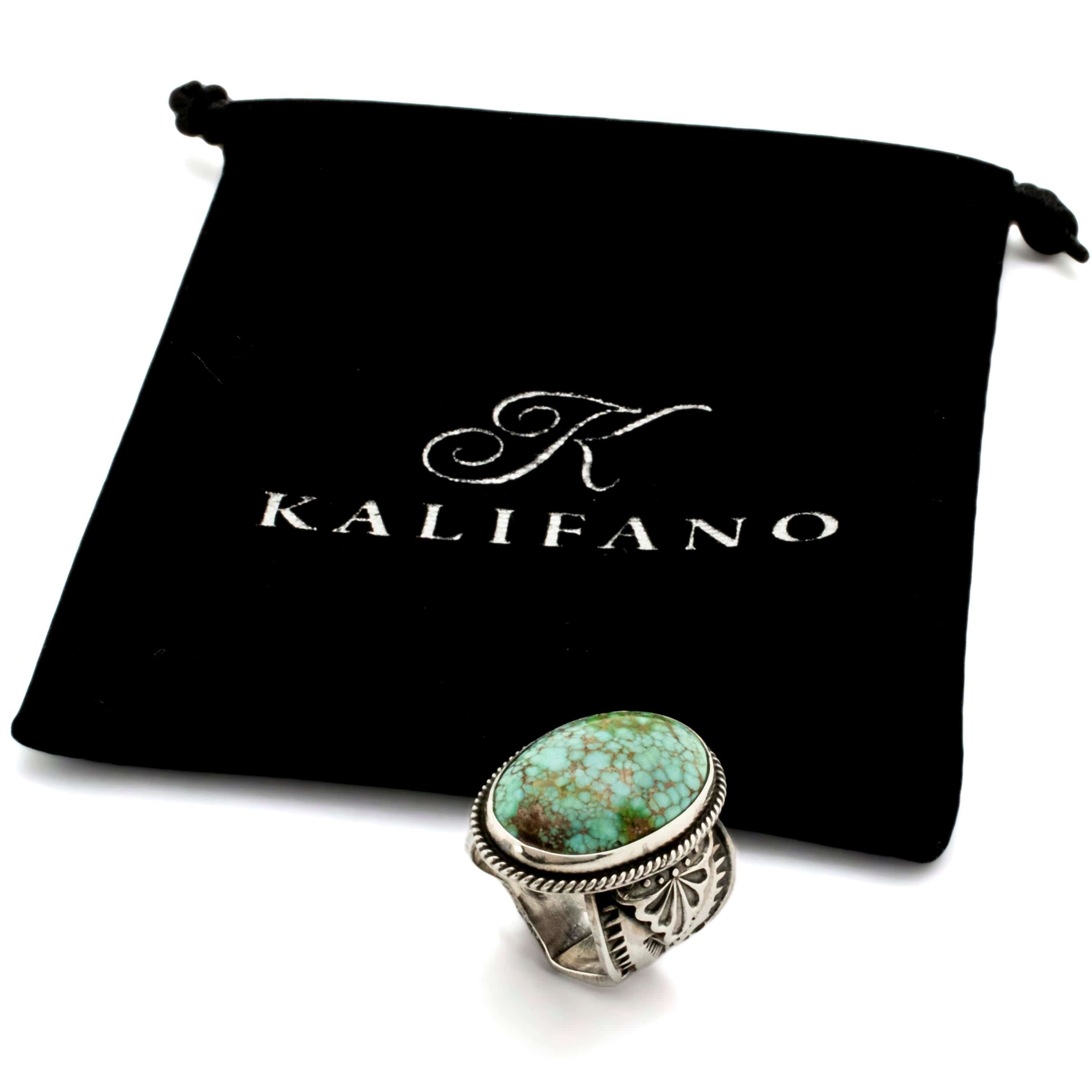 Kalifano Native American Jewelry 7 Sunshine Reeves Sonoran Gold Turquoise USA Native American Made 925 Sterling Silver Ring NAR1400.015.7