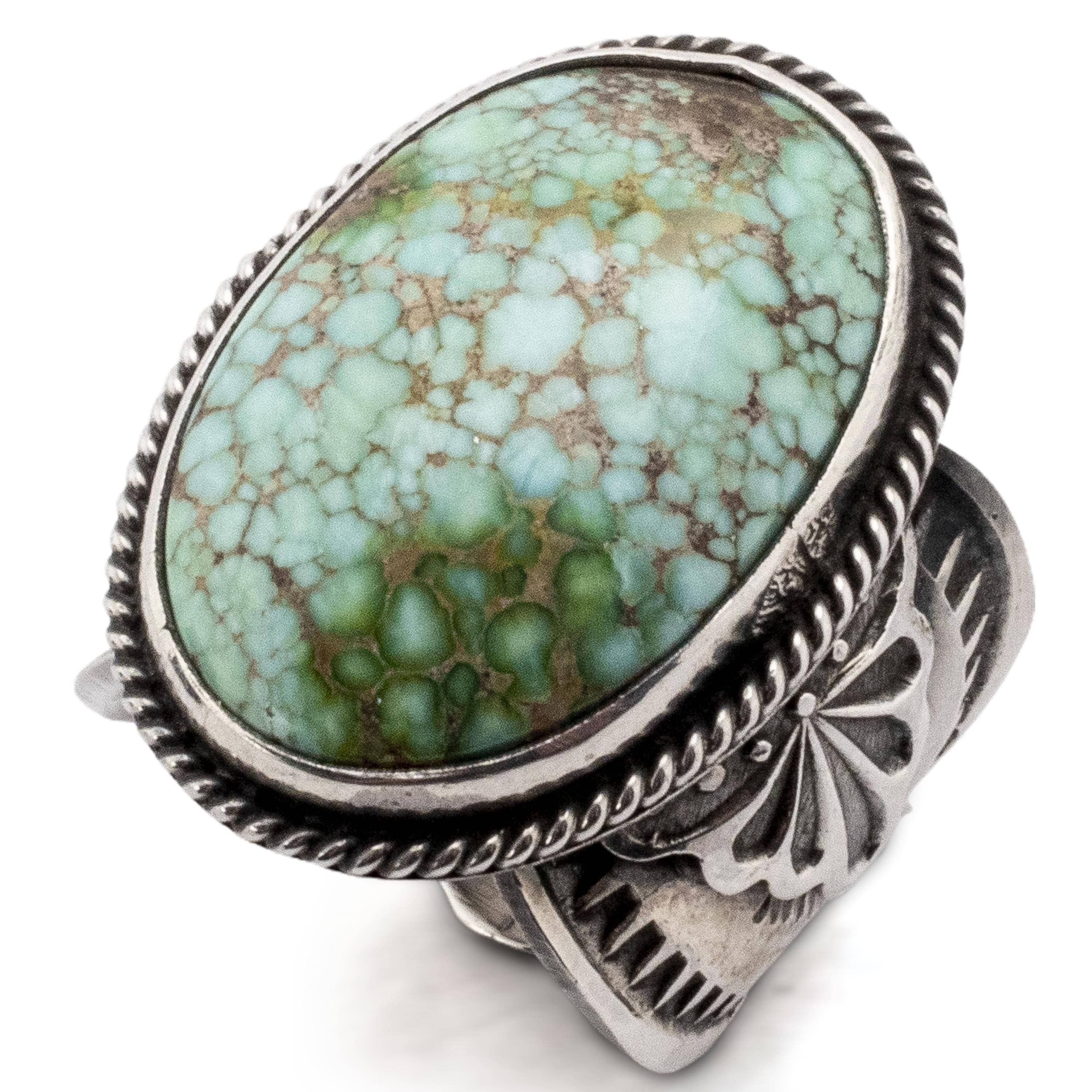 Kalifano Native American Jewelry 7 Sunshine Reeves Sonoran Gold Turquoise USA Native American Made 925 Sterling Silver Ring NAR1400.015.7