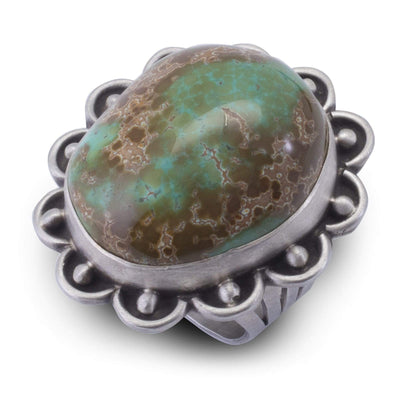Kalifano Native American Jewelry 8 Royston Turquoise USA Native American Made 925 Sterling Silver Ring NAR1200.006.8