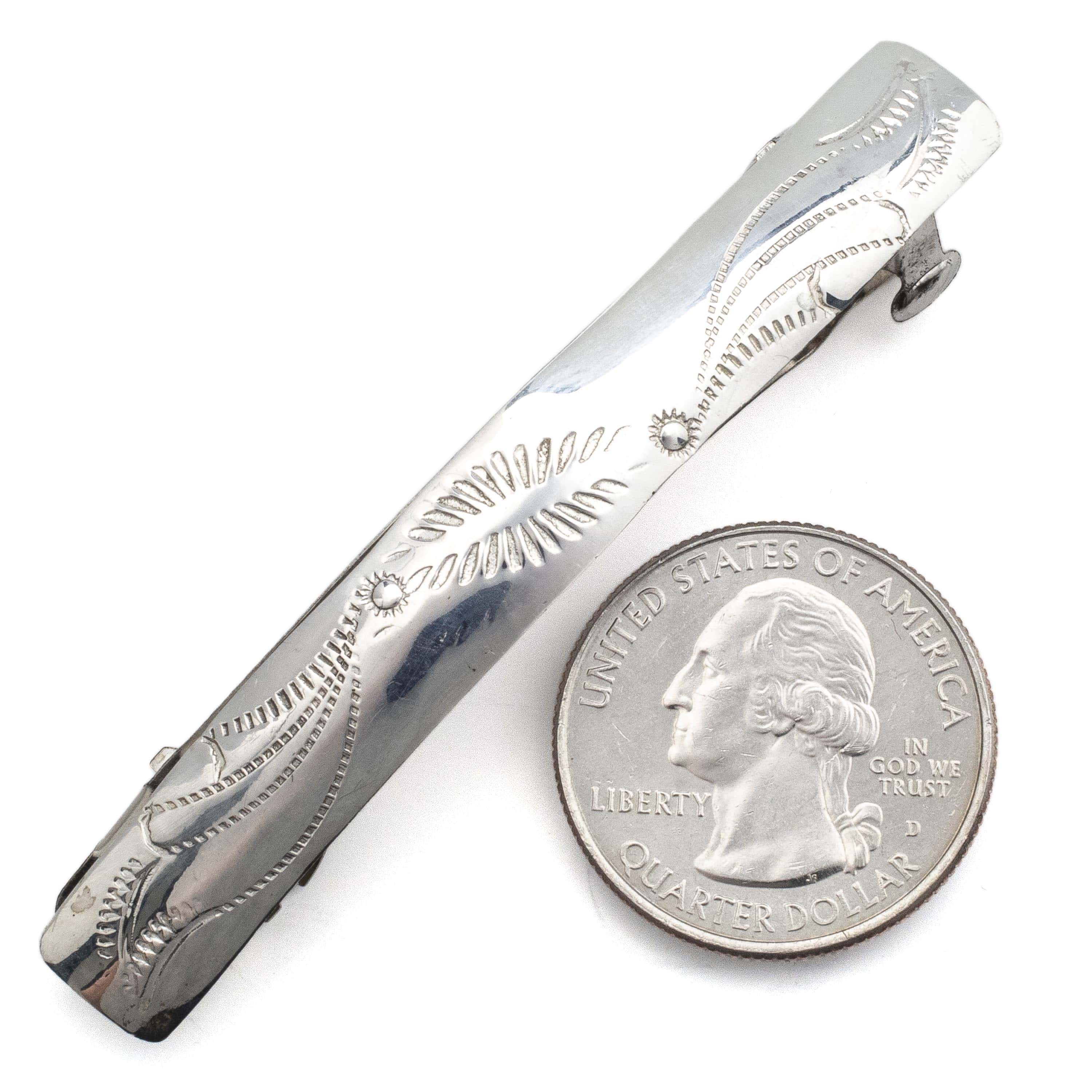 Kalifano Native American Jewelry 925 Sterling Silver USA Native American Made Hair Clip NA150.009