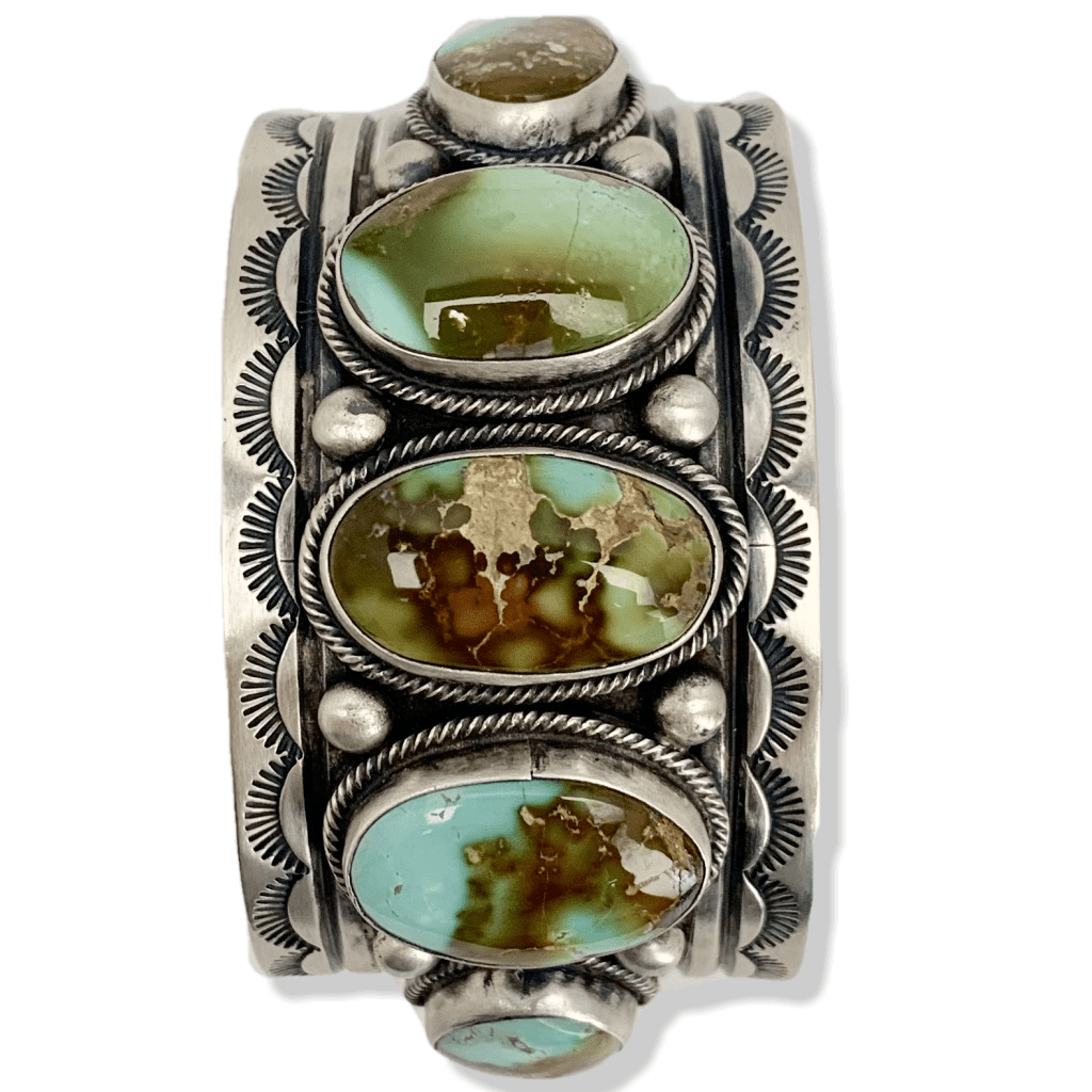 Kalifano Native American Jewelry B. Johnson Royston Turquoise Native American Made 925 Sterling Silver Cuff NAB6000.001