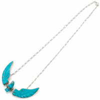 Ben Livingston Turquoise Eagle USA Native American Made 925 Sterling Silver Necklace Main Image
