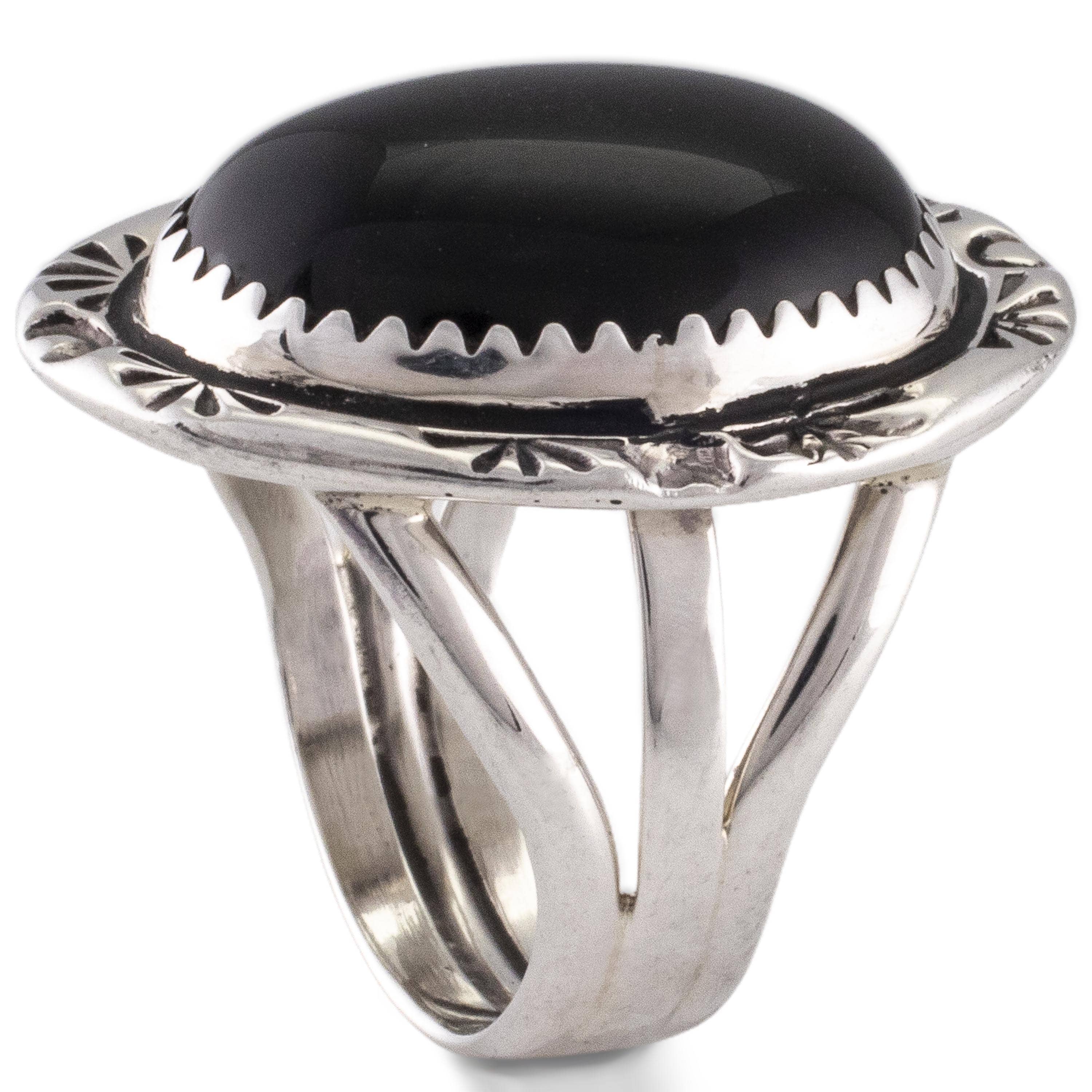 Anny Locaspino Zuni Native American Onyx Sterling Silver 925 shops Ring Size 6.75