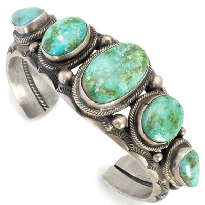 Kalifano Native American Jewelry Bobby Johnson Navajo Sonoran Gold Turquoise USA Native American Made 925 Sterling Silver Cuff NAB3900.008