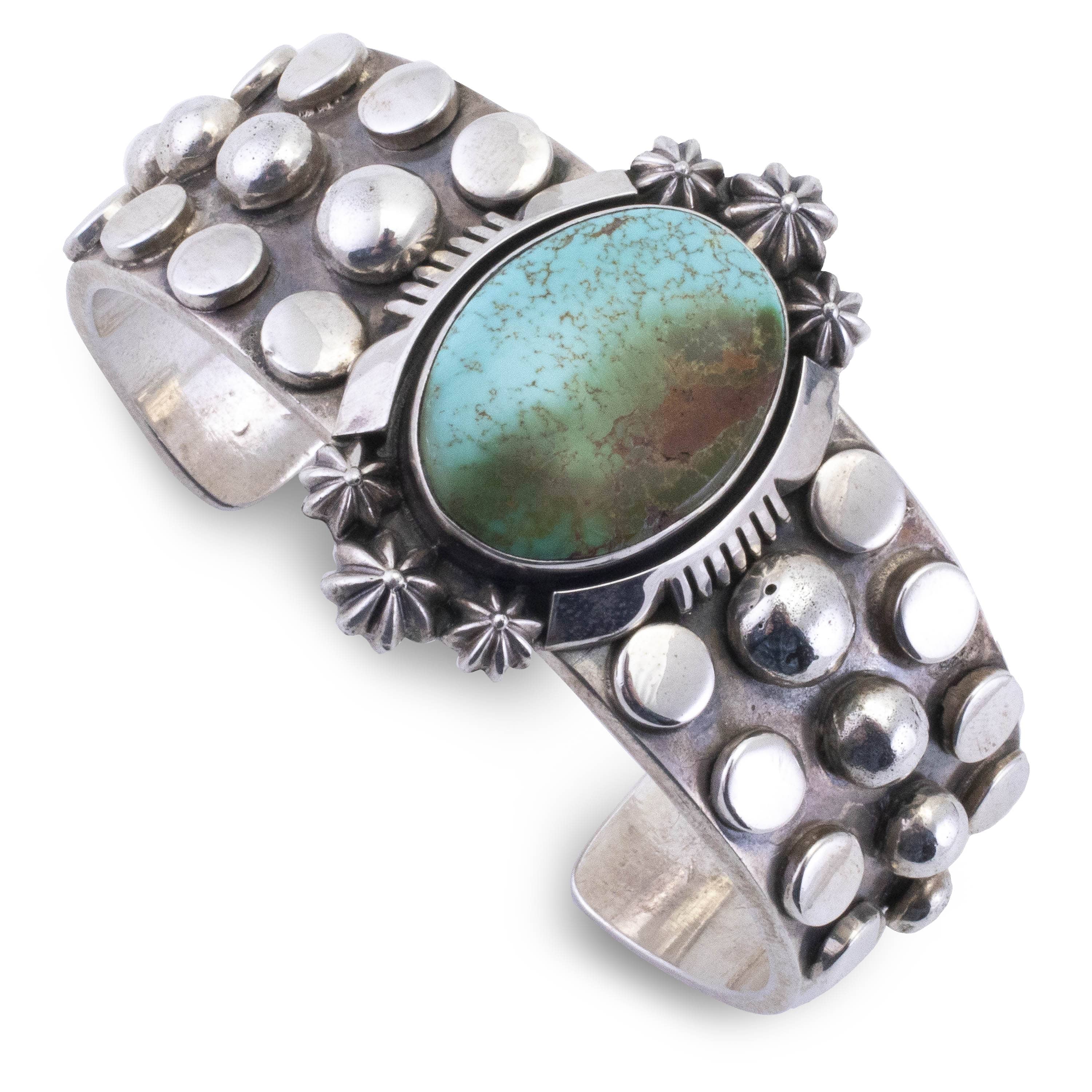 Jimmy Secatero Navajo Sonoran Gold Turquoise USA Native American Made 925  Sterling Silver Cuff
