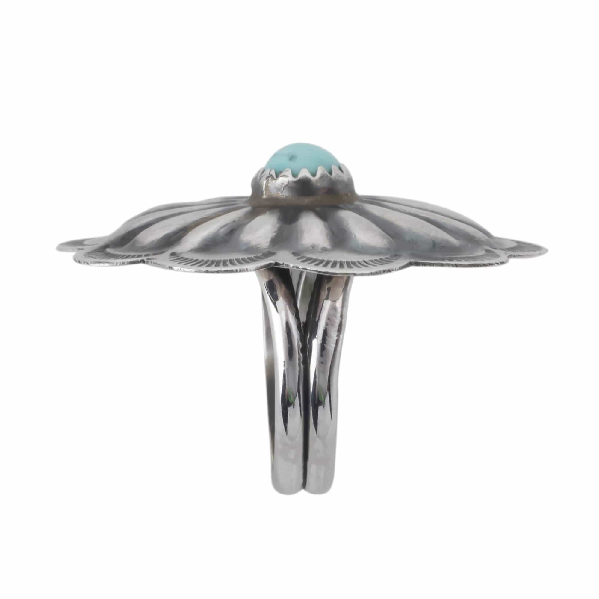 Kalifano Native American Jewelry Joann Begay Turquoise Native American Made Sterling Silver Ring